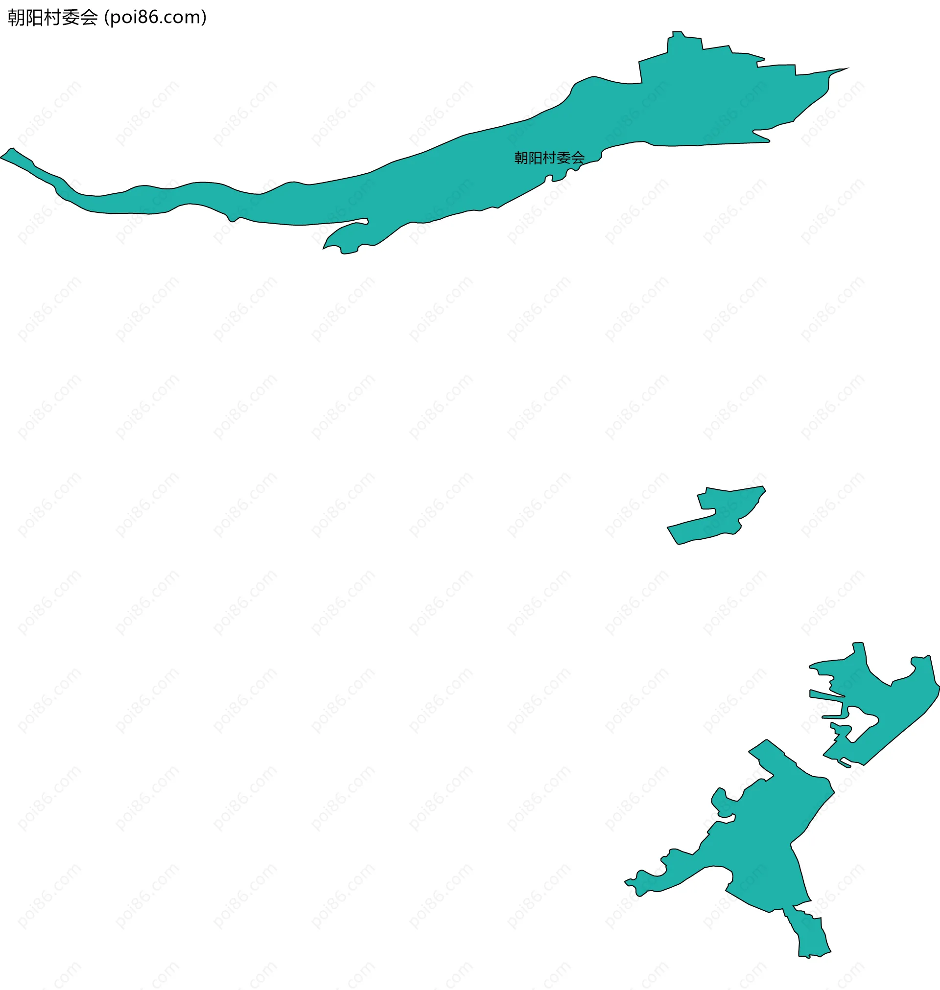 朝阳村委会边界地图