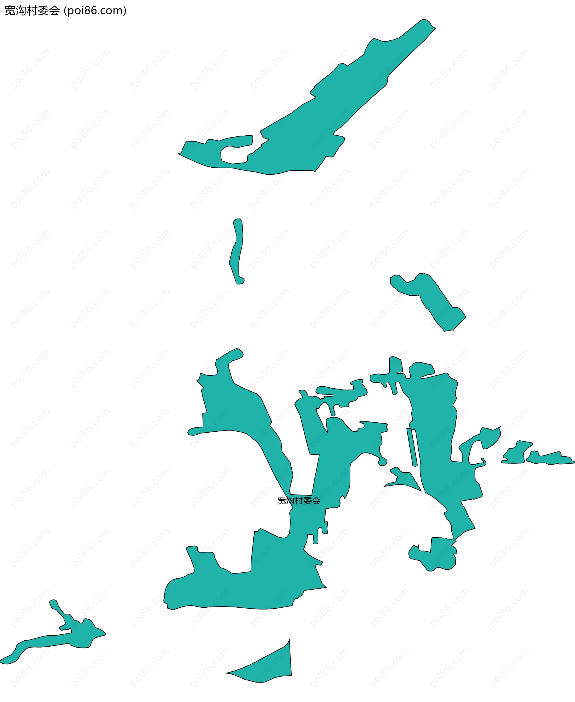 宽沟村委会边界地图