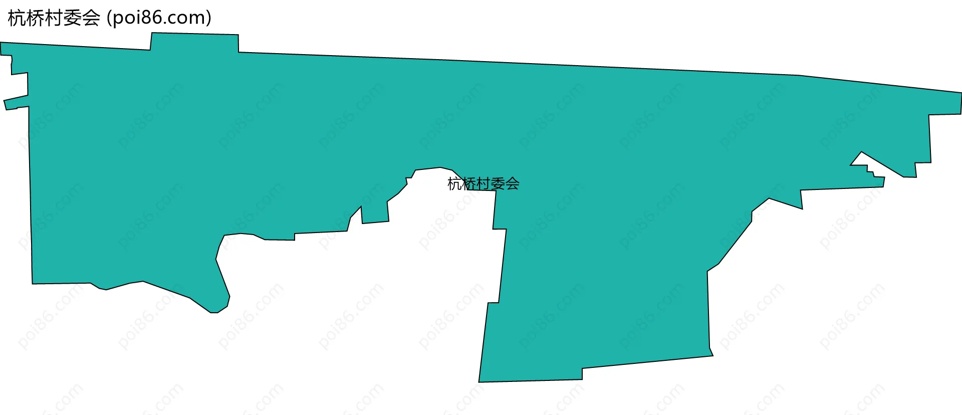 杭桥村委会边界地图