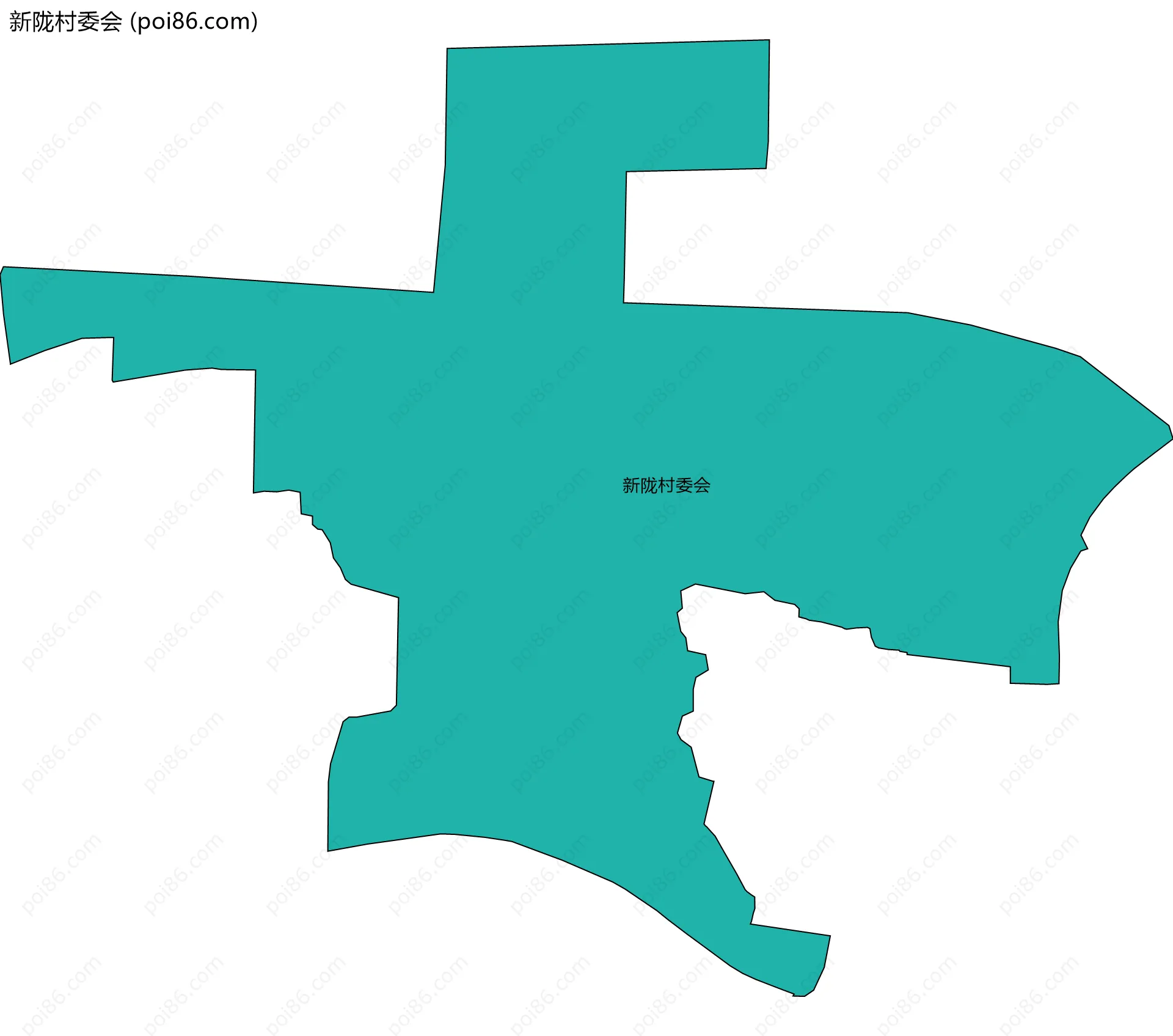 新陇村委会边界地图