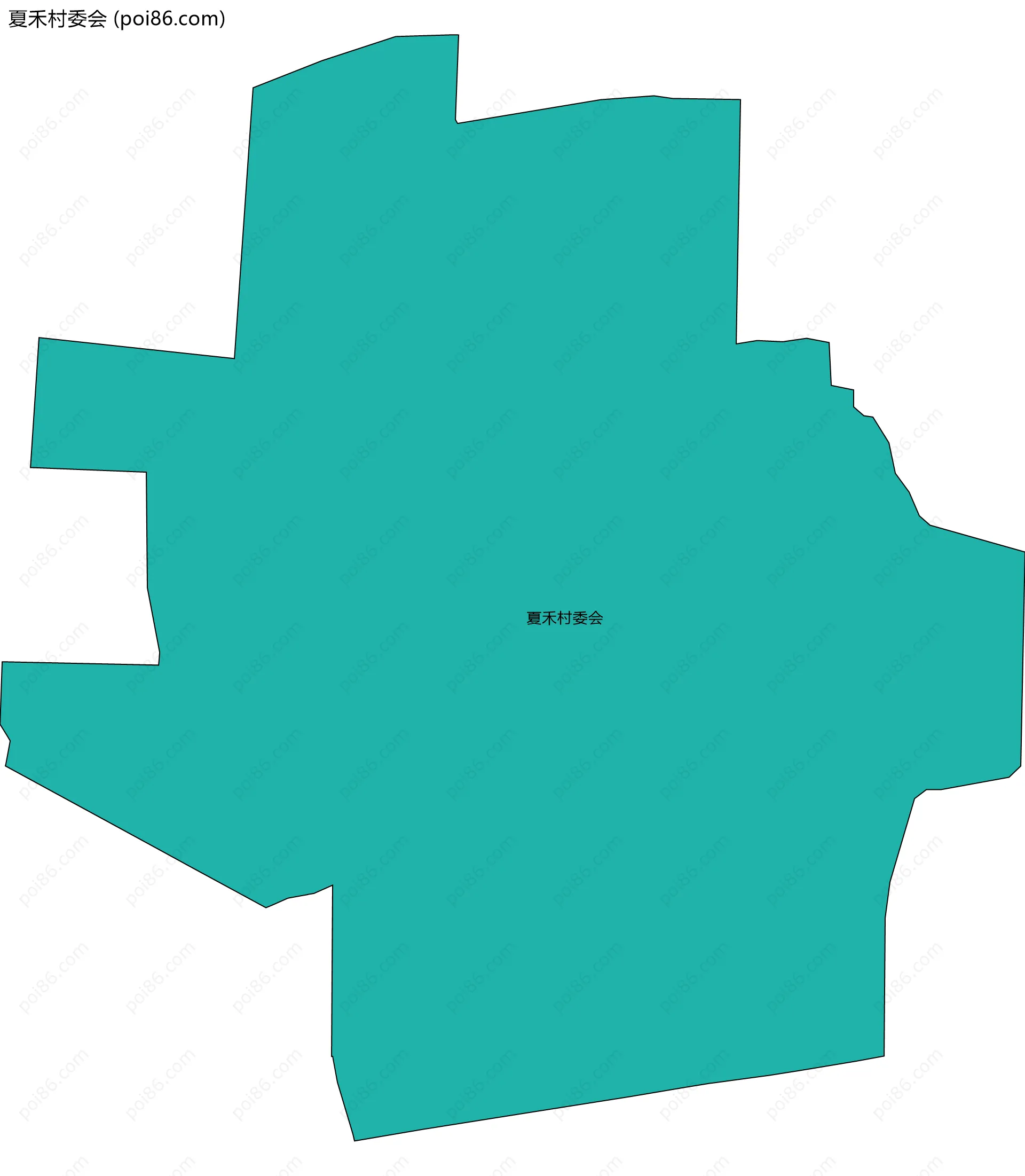 夏禾村委会边界地图