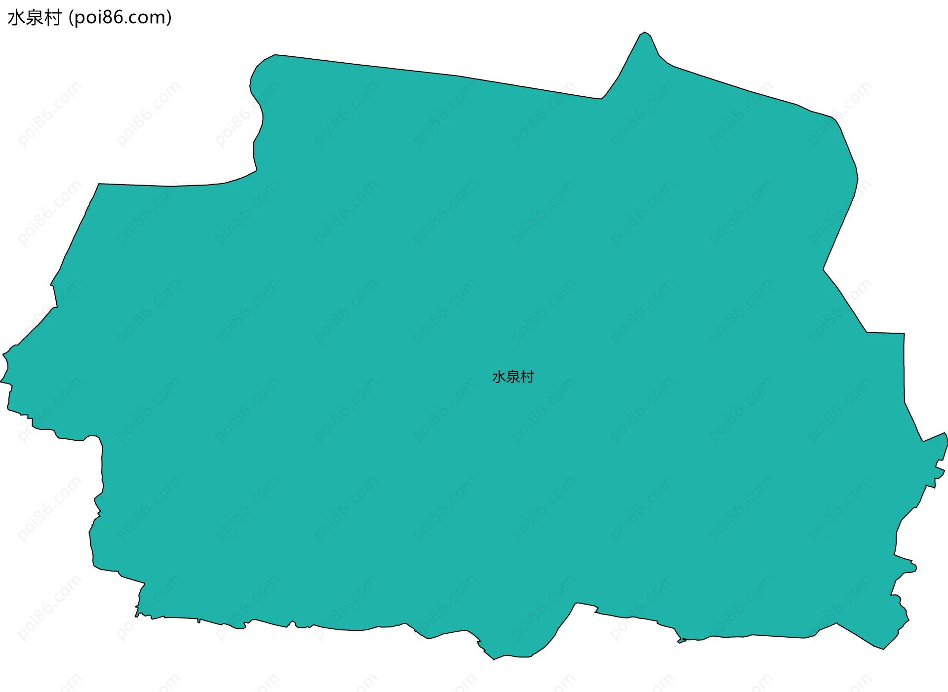 水泉村边界地图