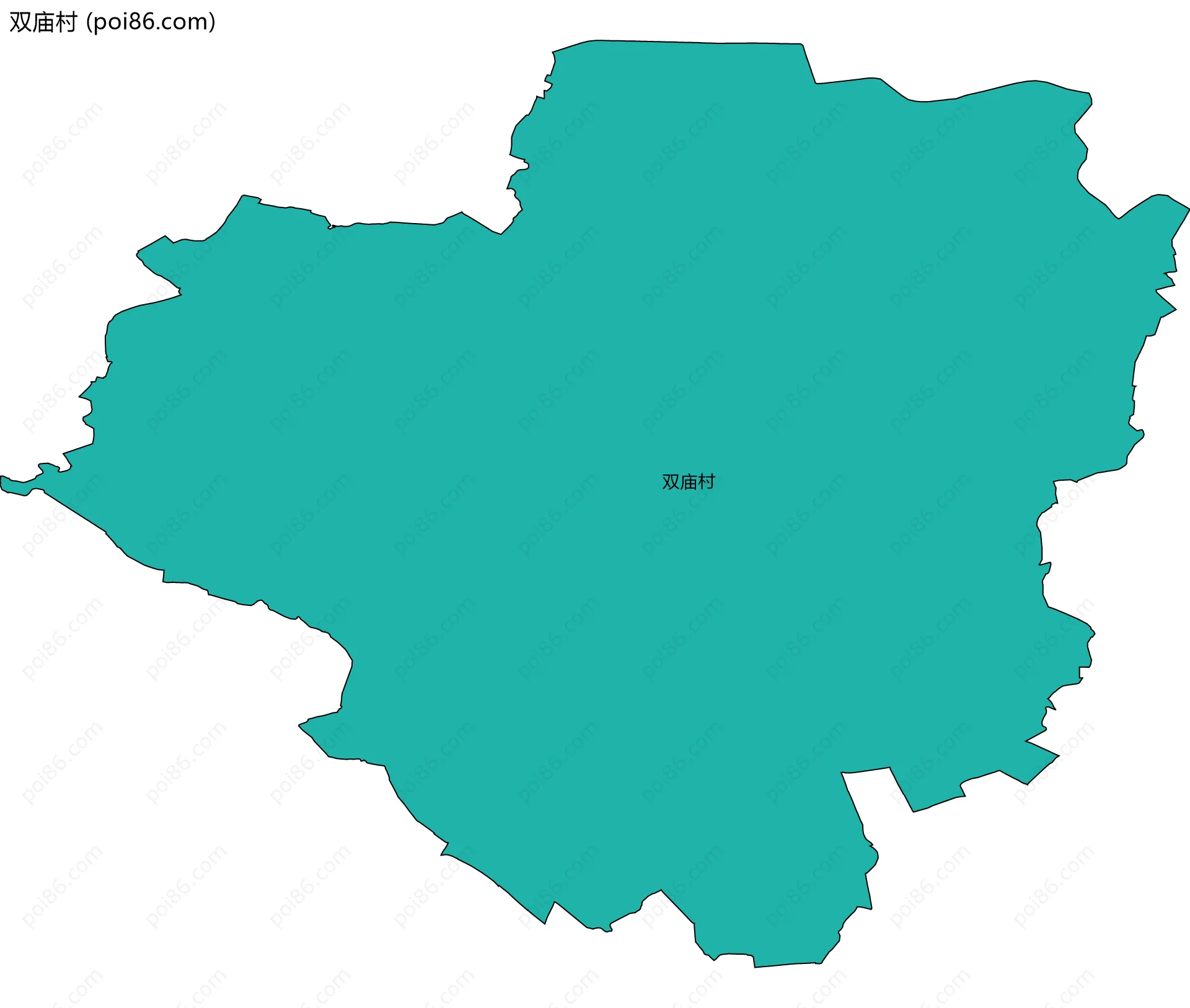 双庙村边界地图