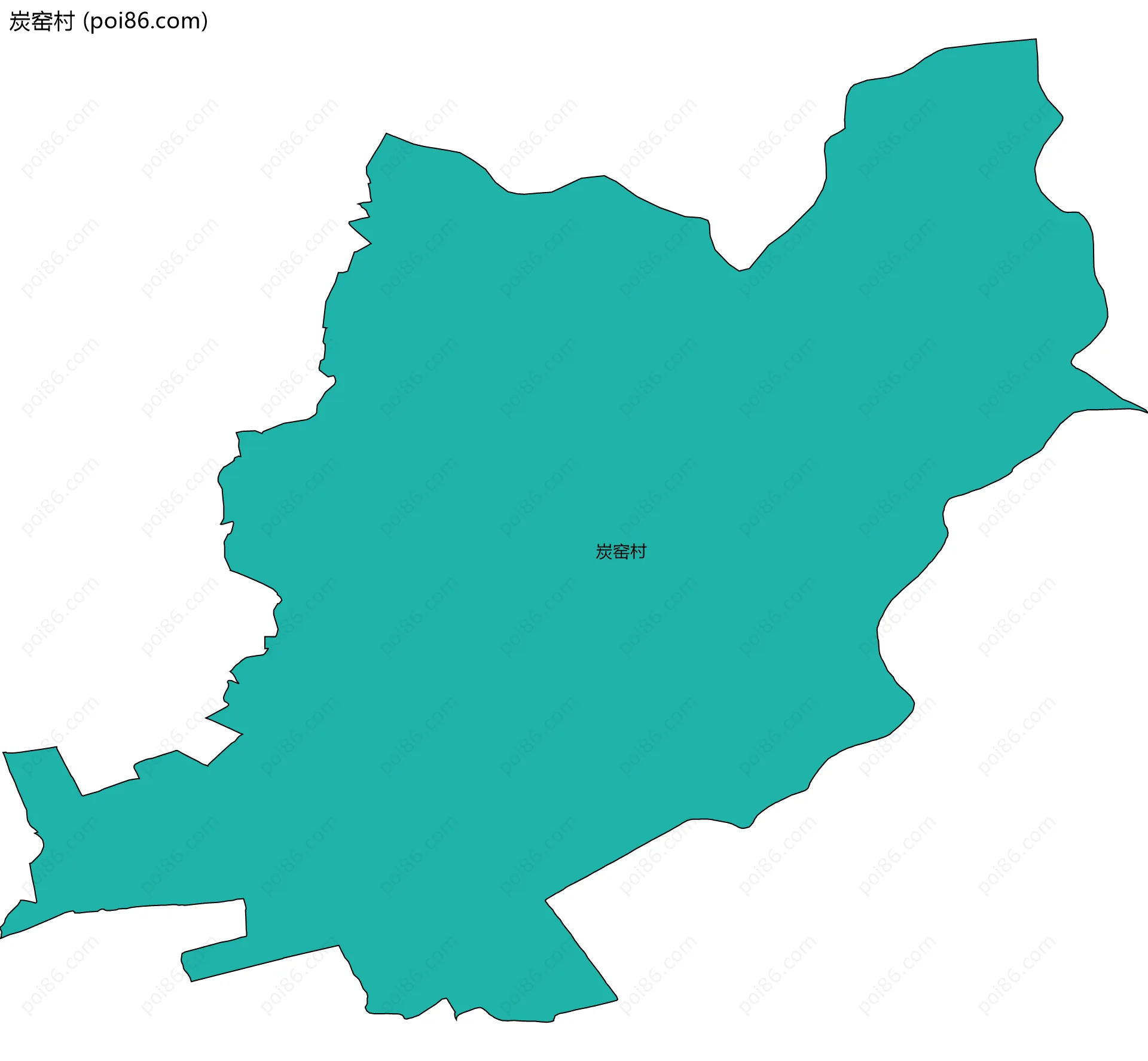 炭窑村边界地图