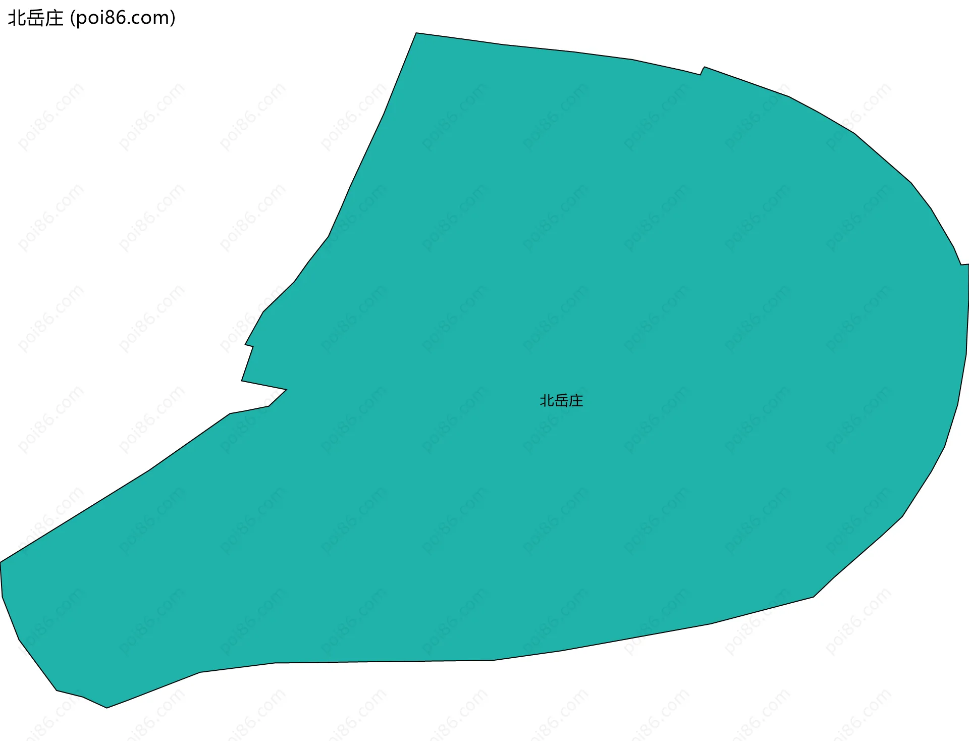 北岳庄边界地图