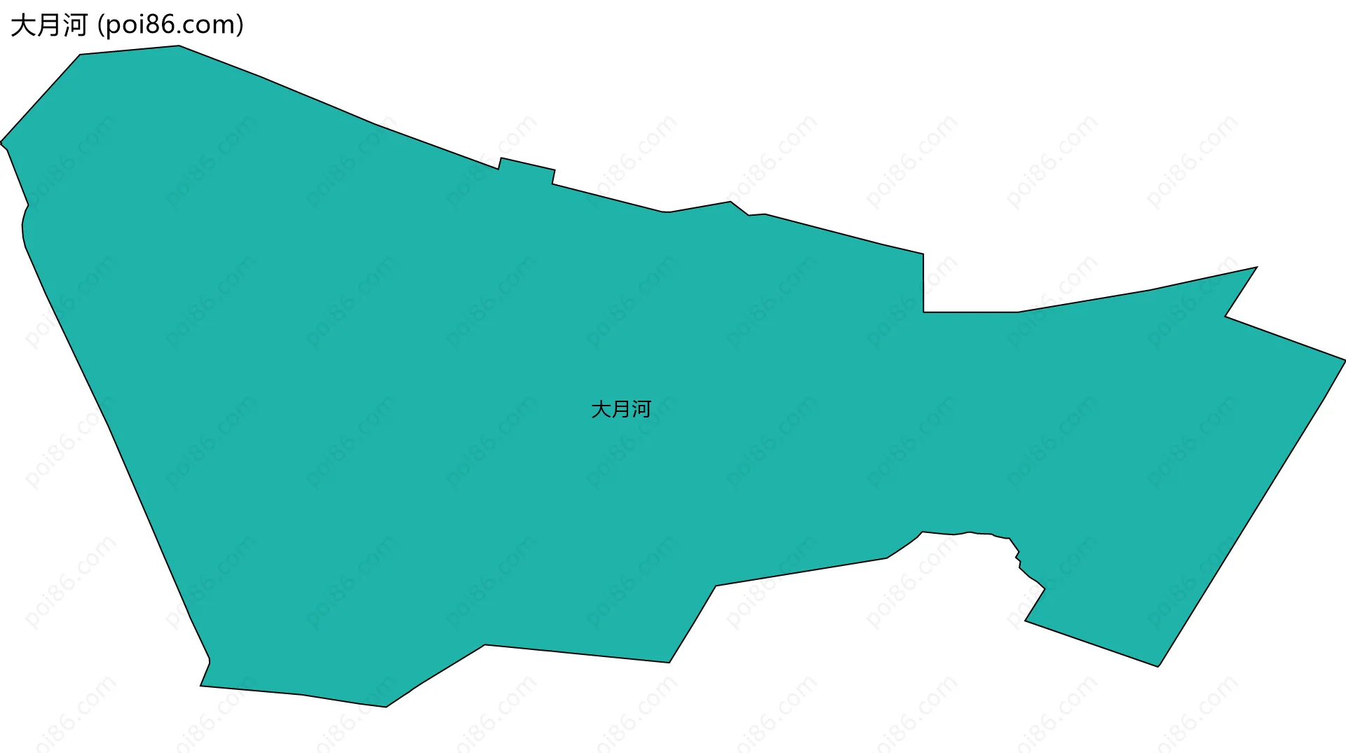 大月河边界地图