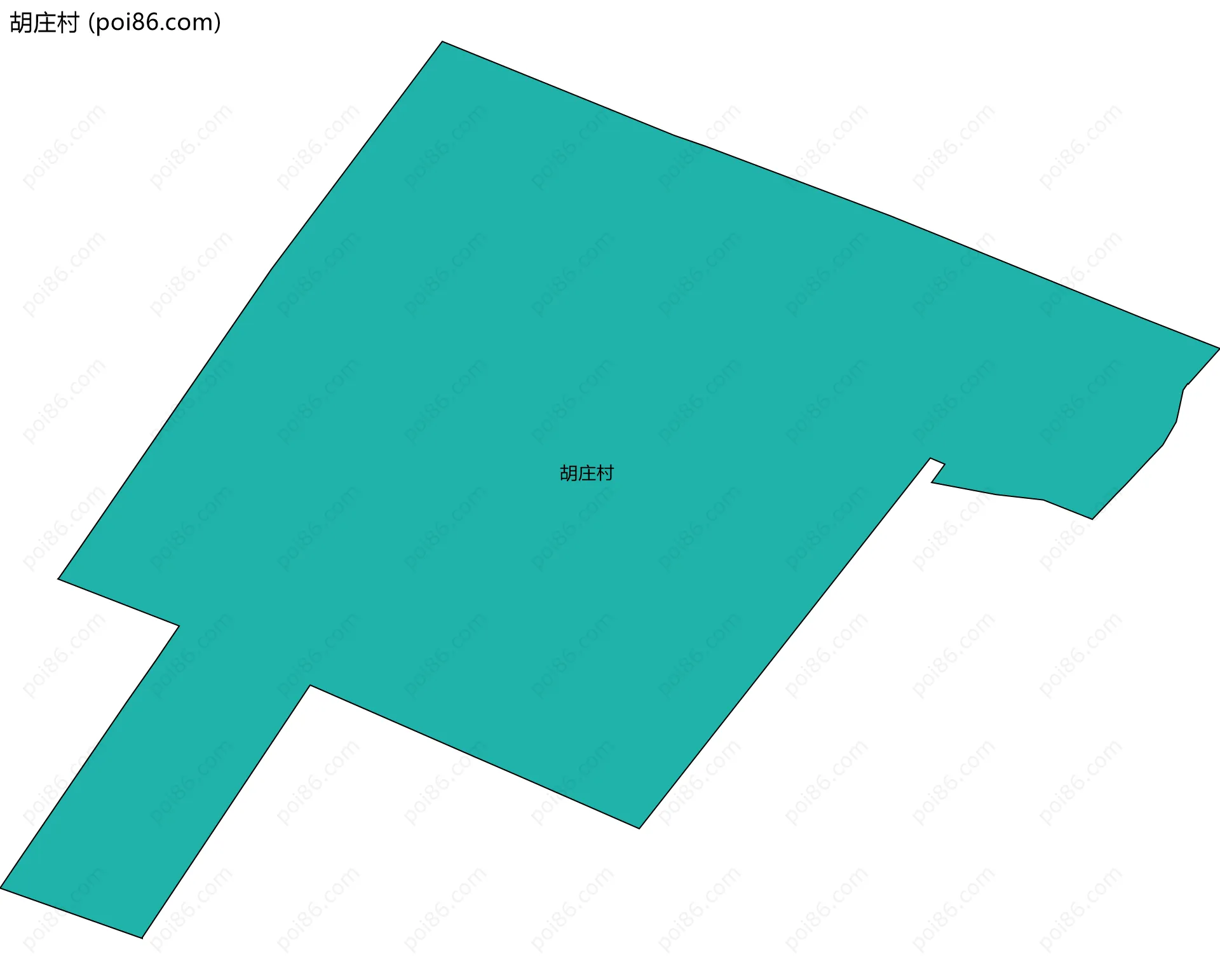 胡庄村边界地图