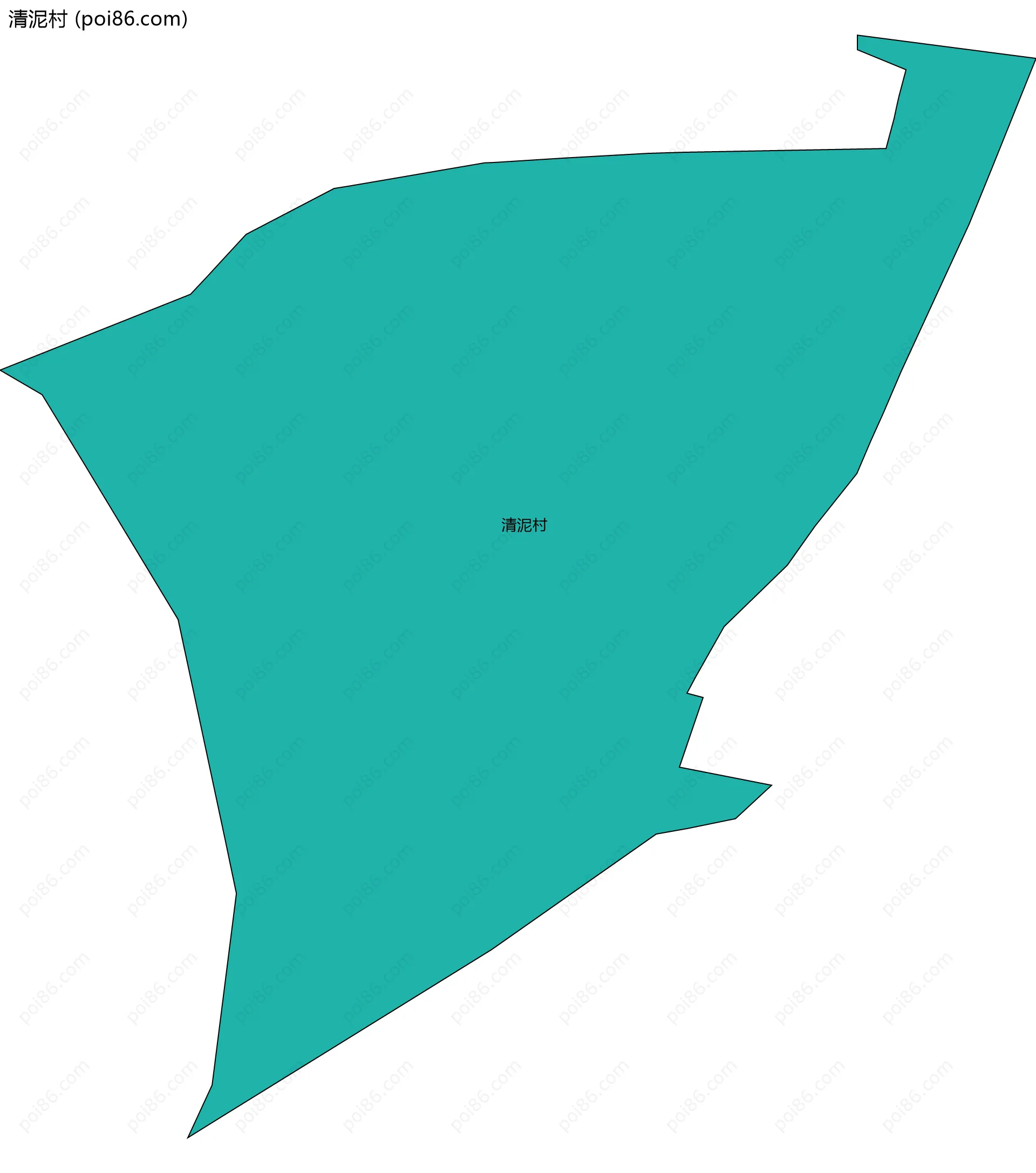 清泥村边界地图