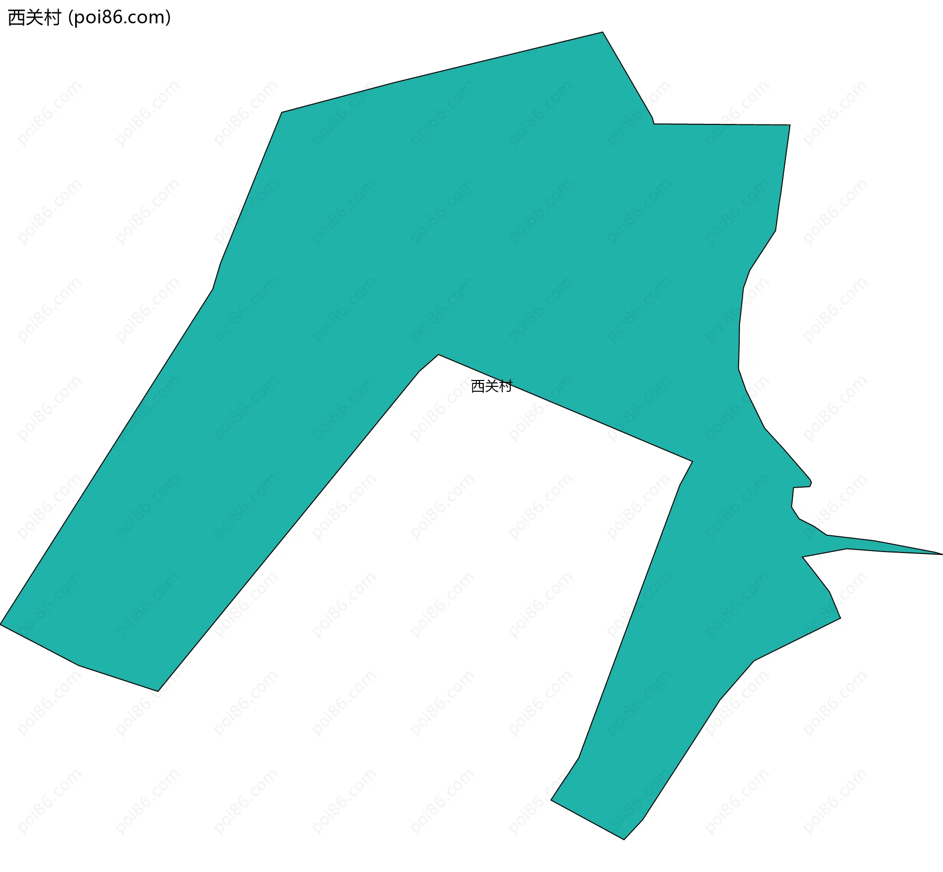 西关村边界地图