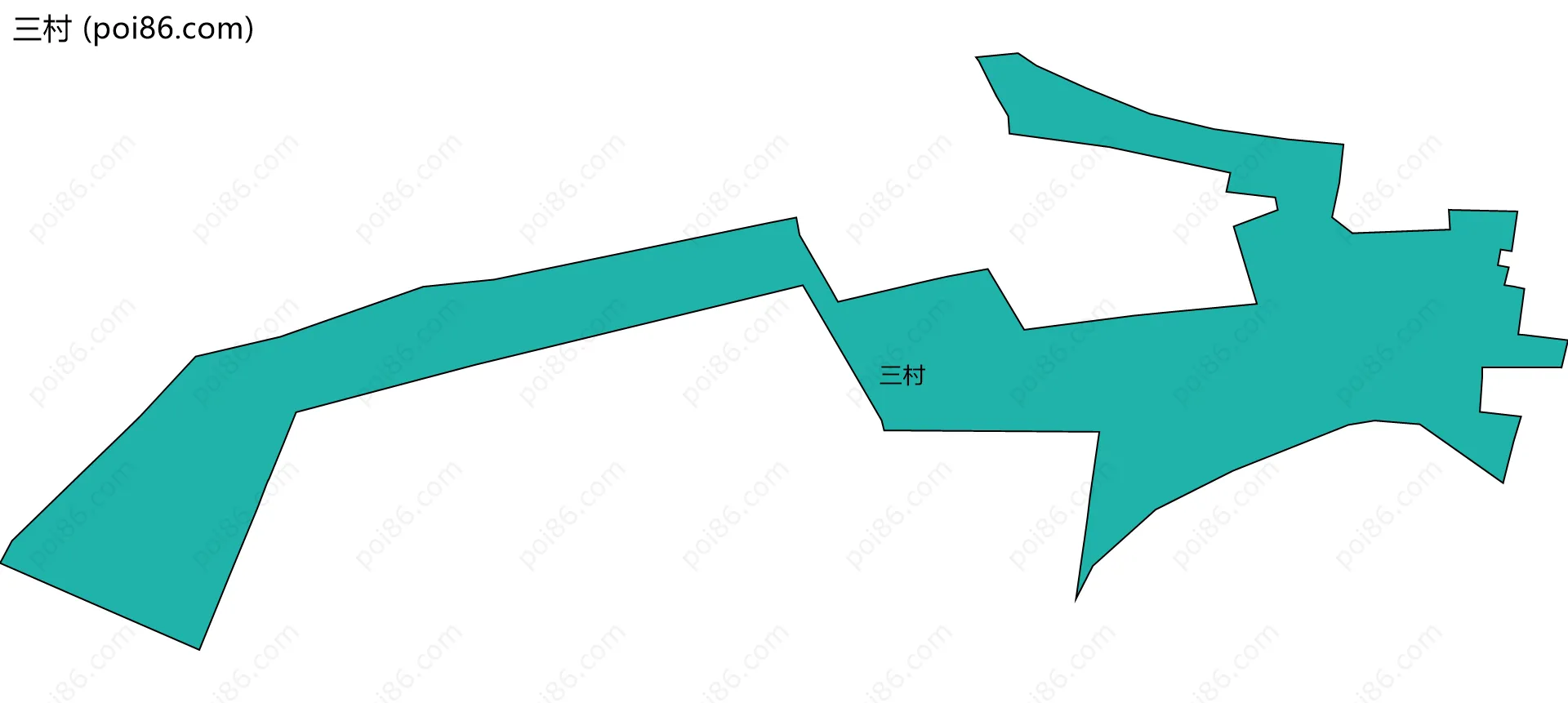 三村边界地图