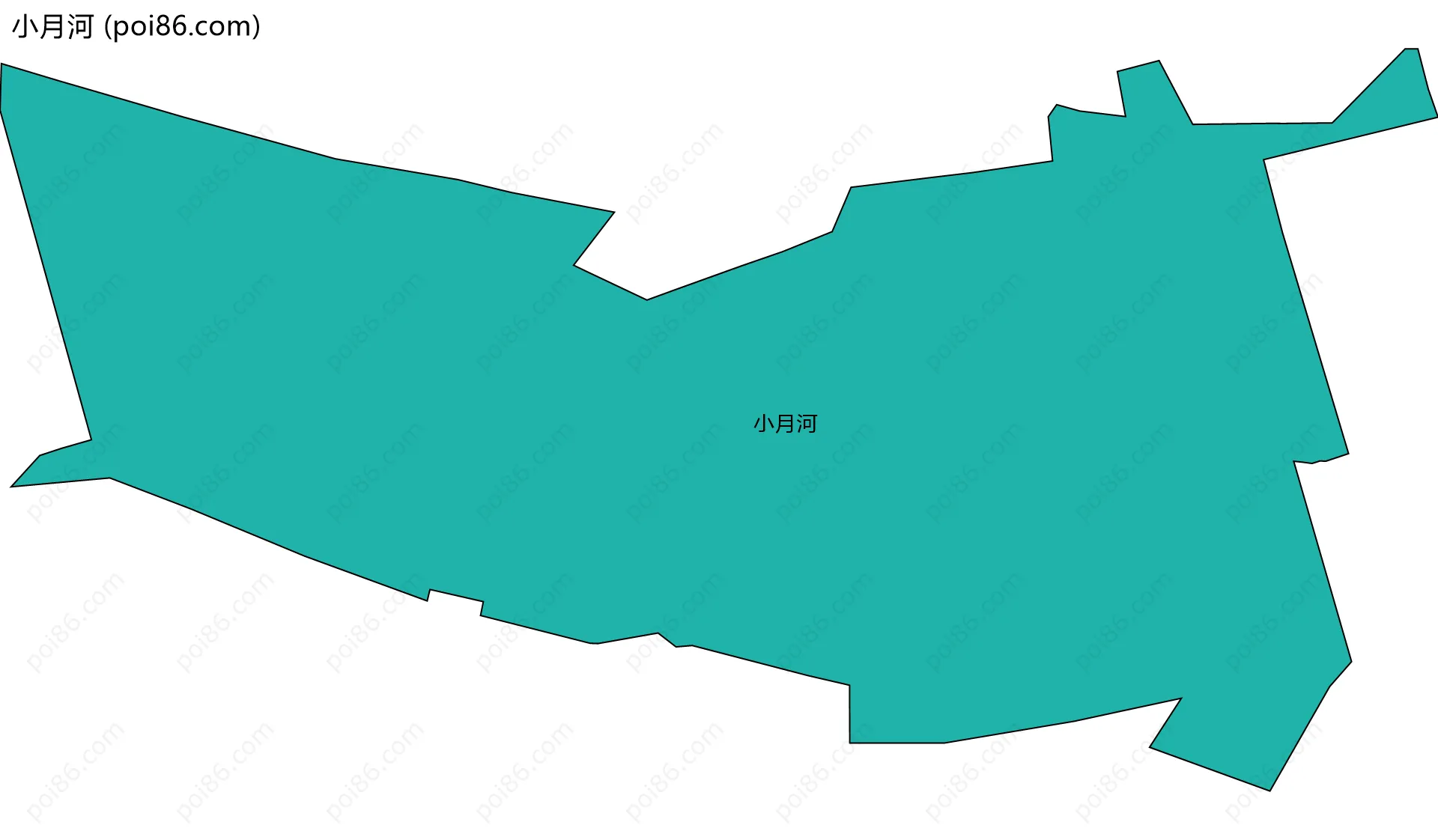 小月河边界地图