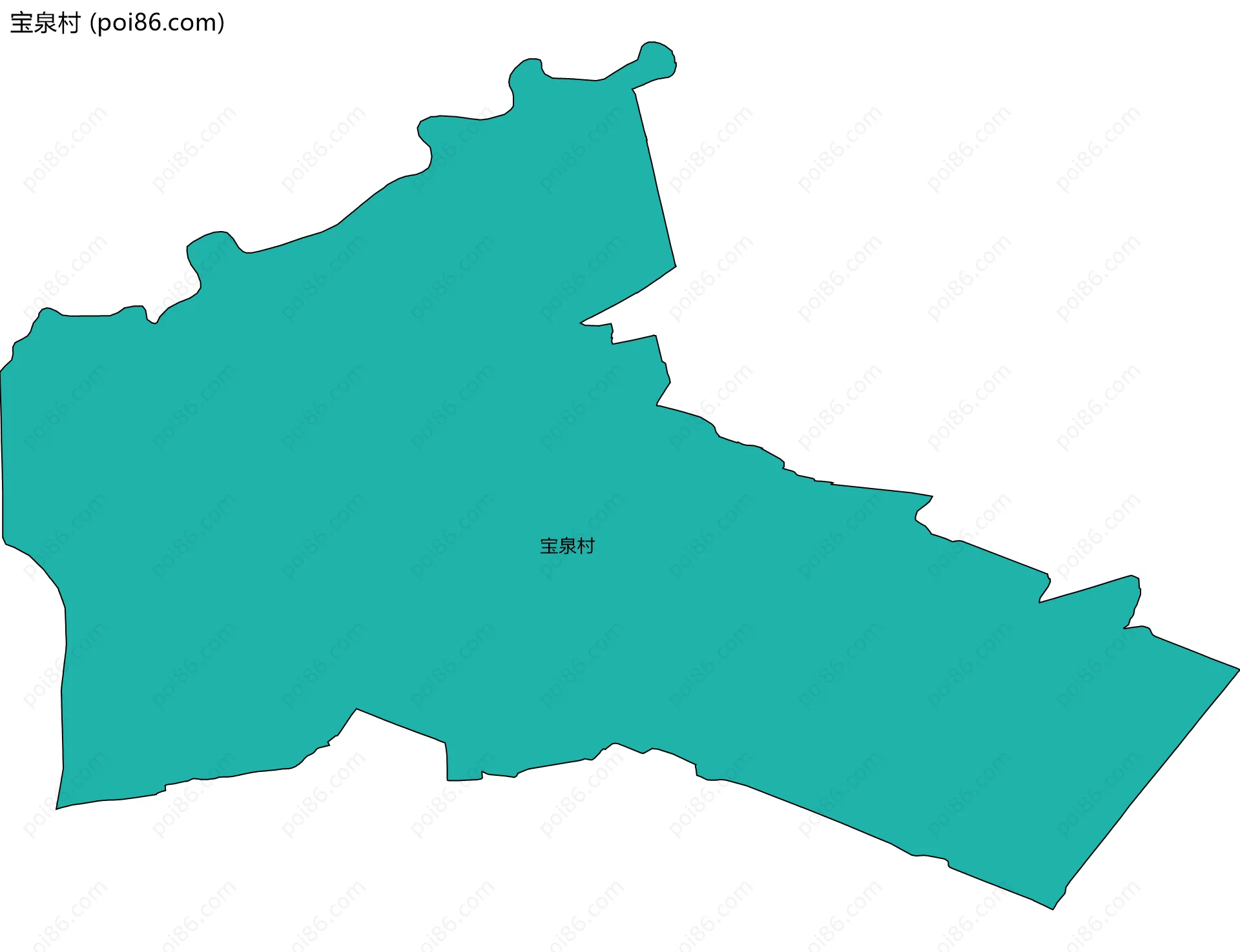 宝泉村边界地图