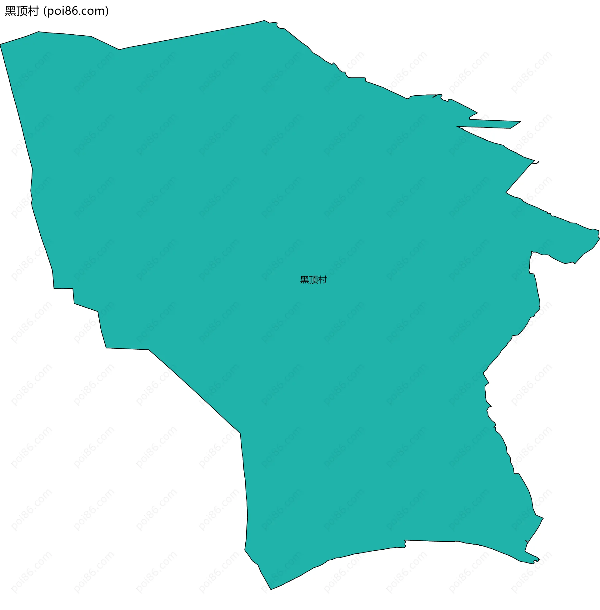 黑顶村边界地图