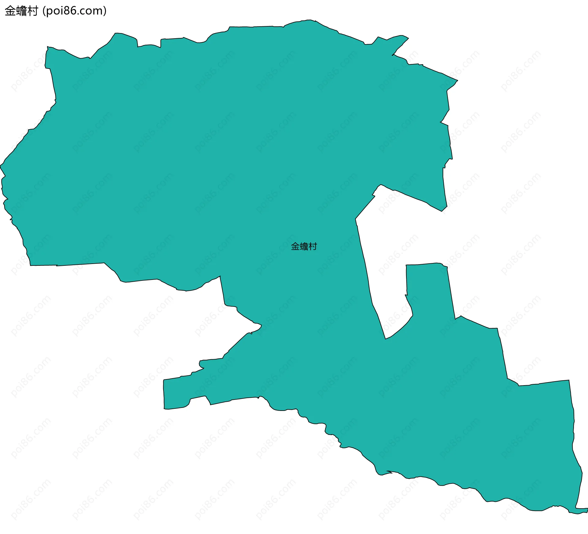 金蟾村边界地图