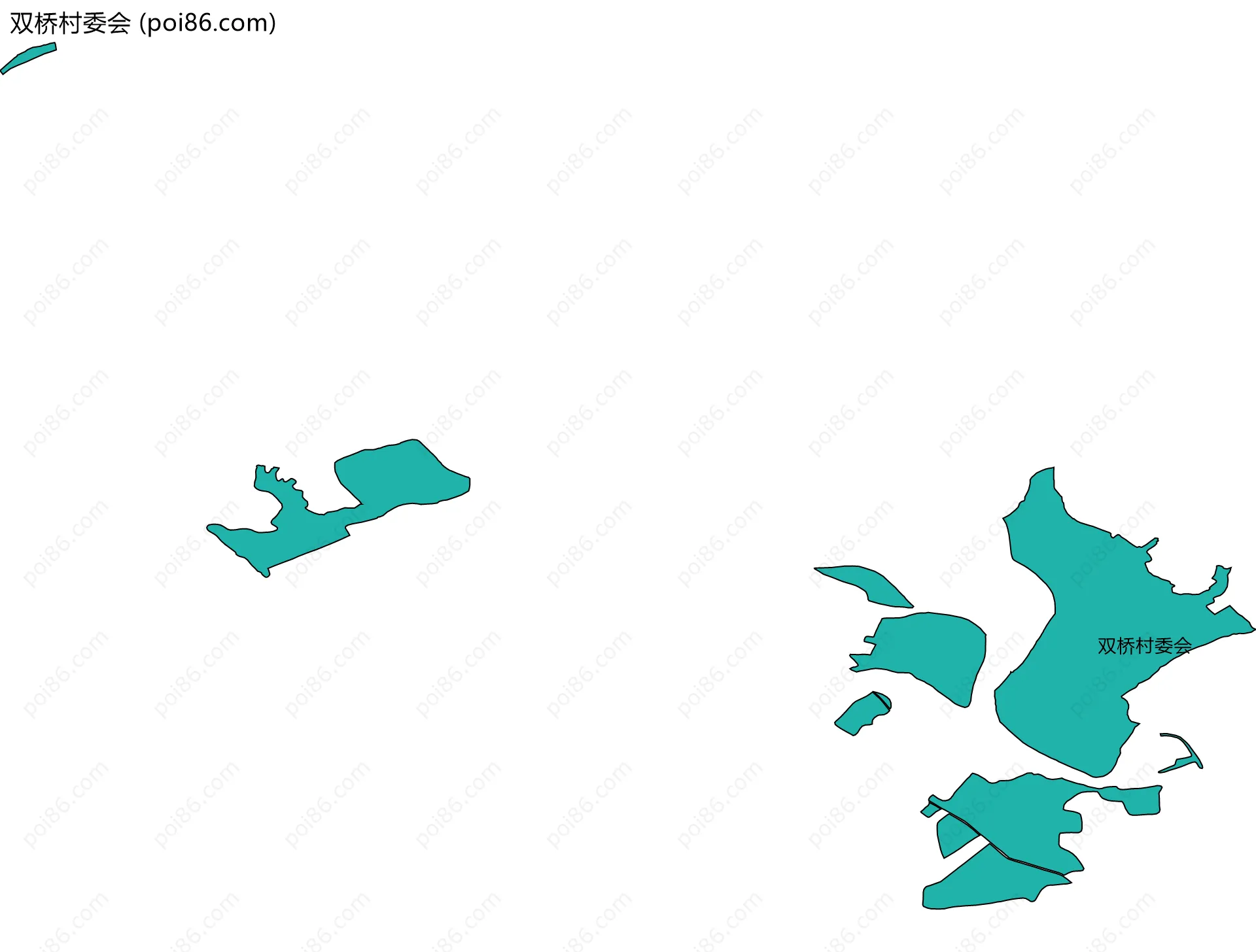 双桥村委会边界地图