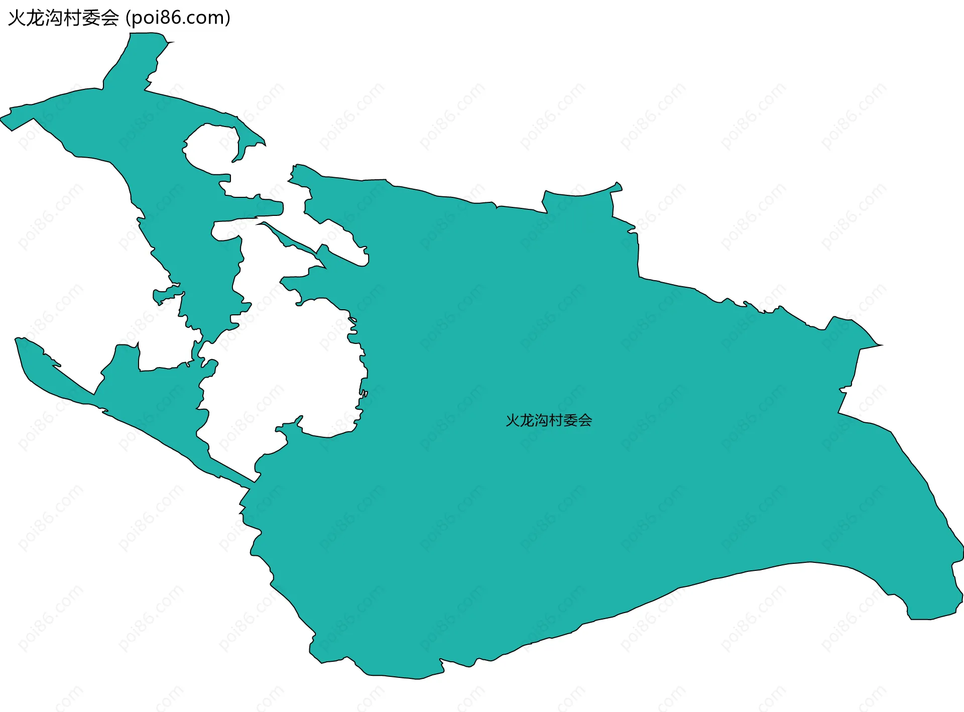 火龙沟村委会边界地图