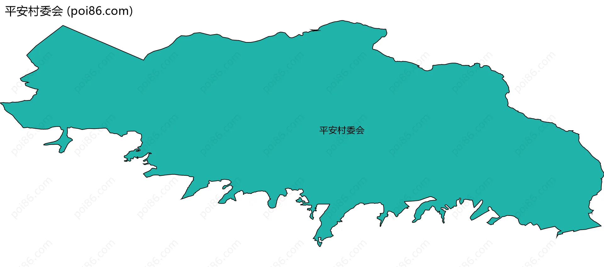 平安村委会边界地图