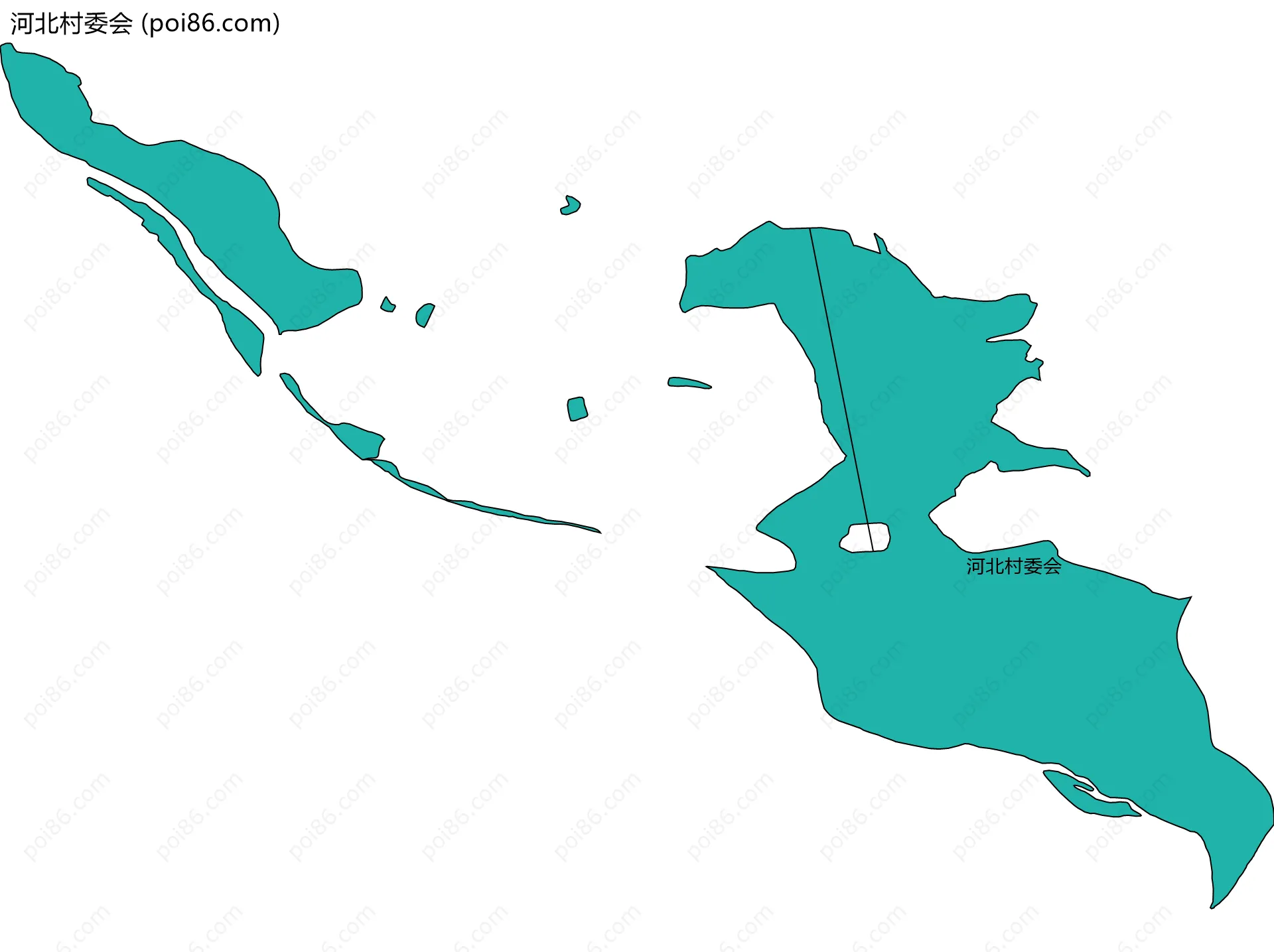 河北村委会边界地图