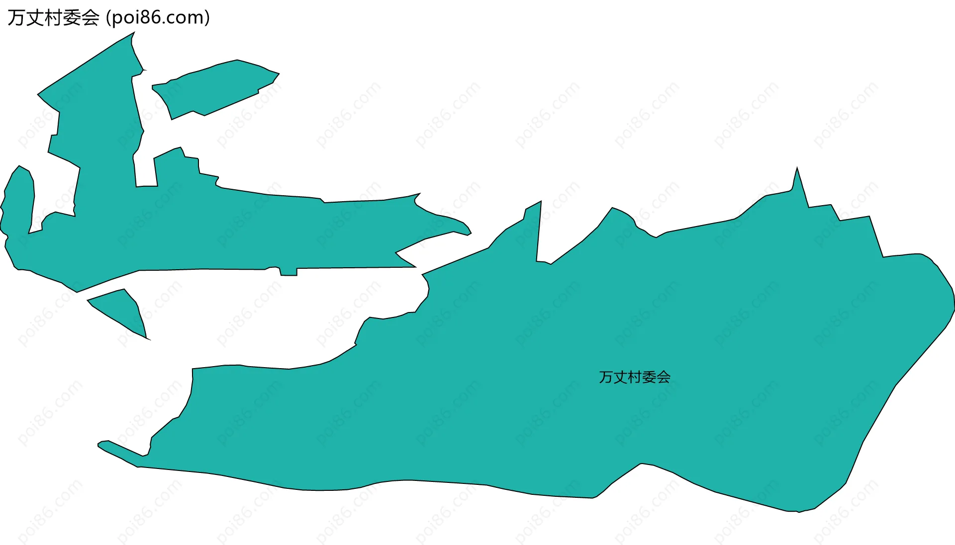 万丈村委会边界地图
