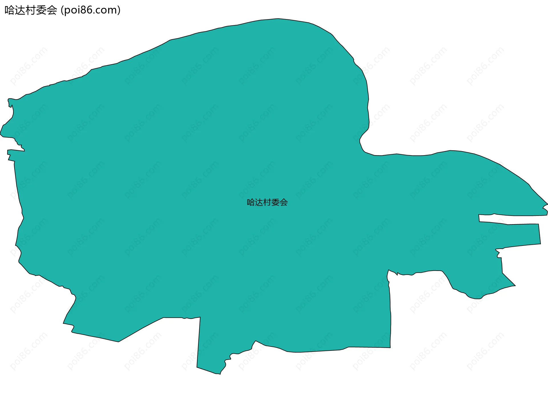 哈达村委会边界地图