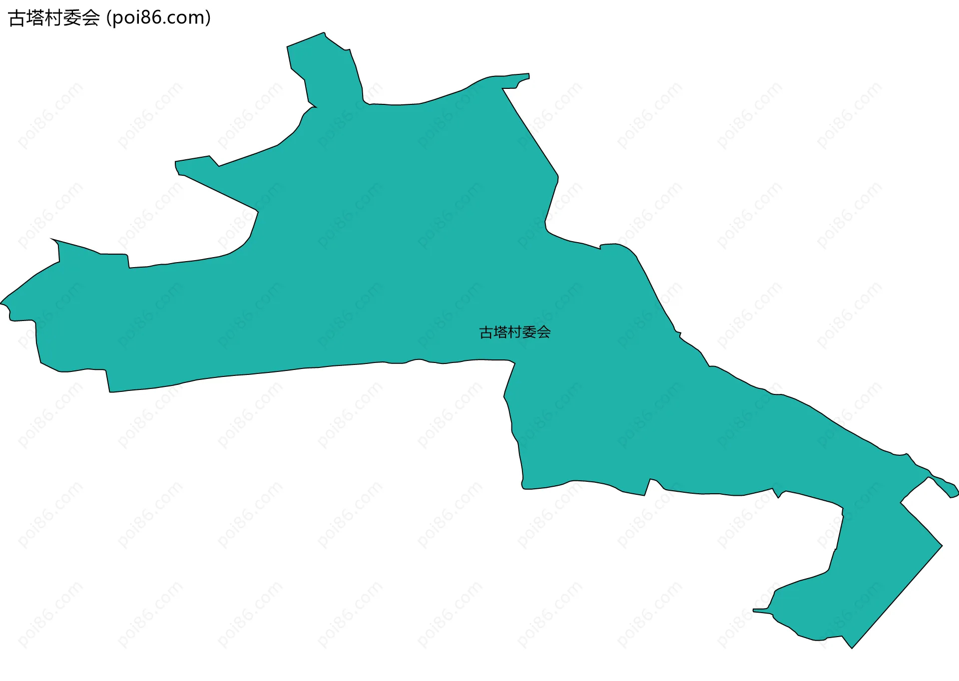 古塔村委会边界地图
