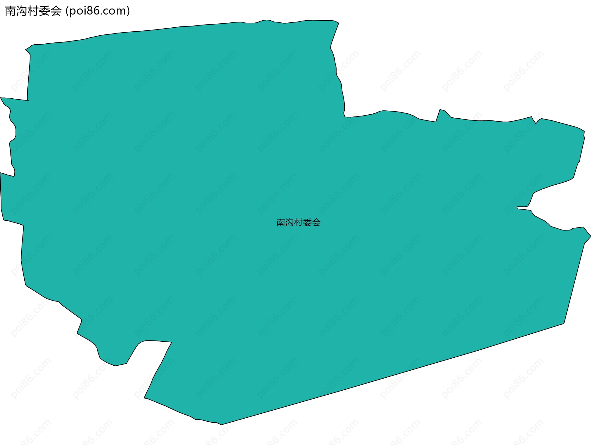 南沟村委会边界地图