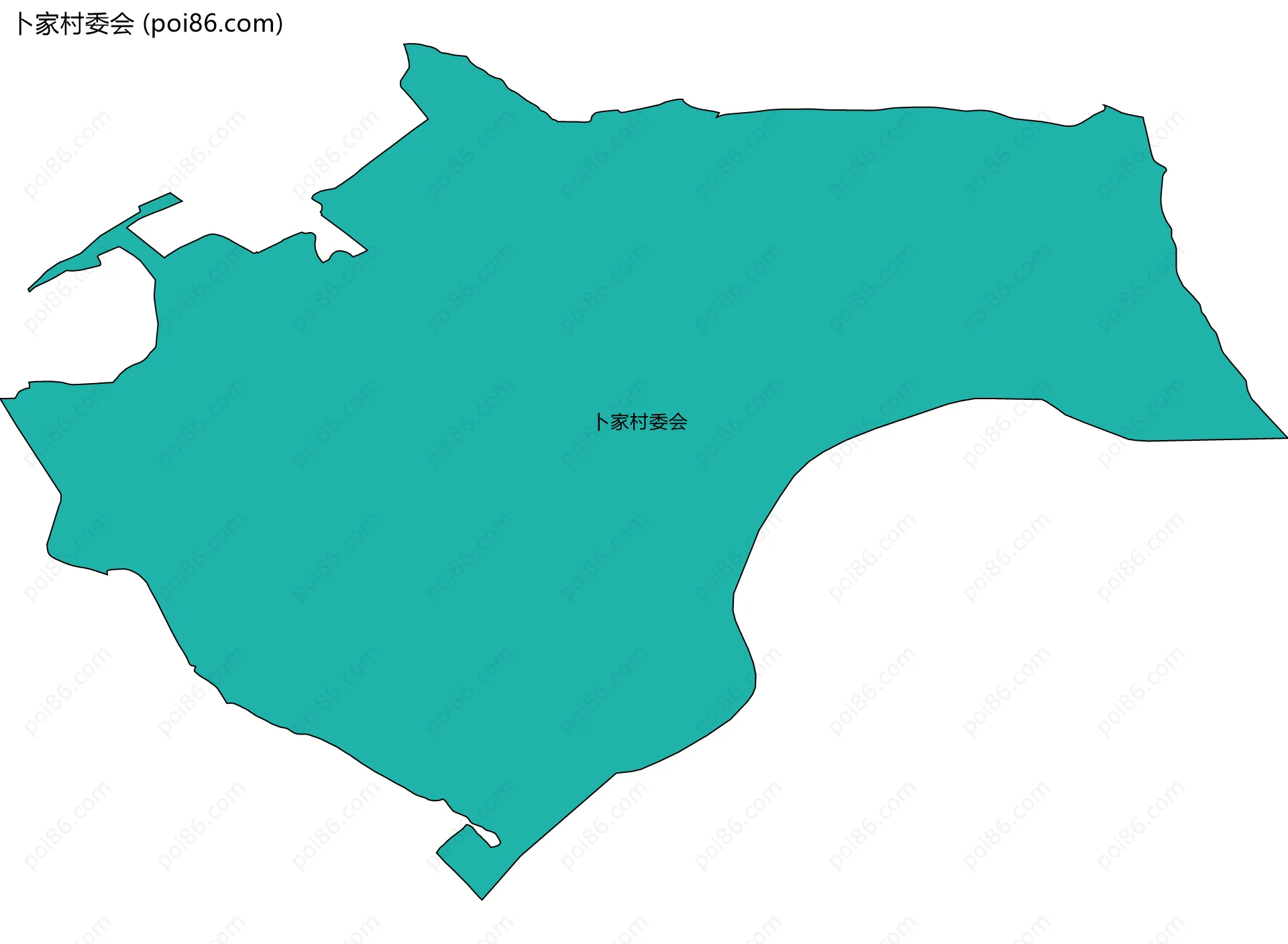 卜家村委会边界地图