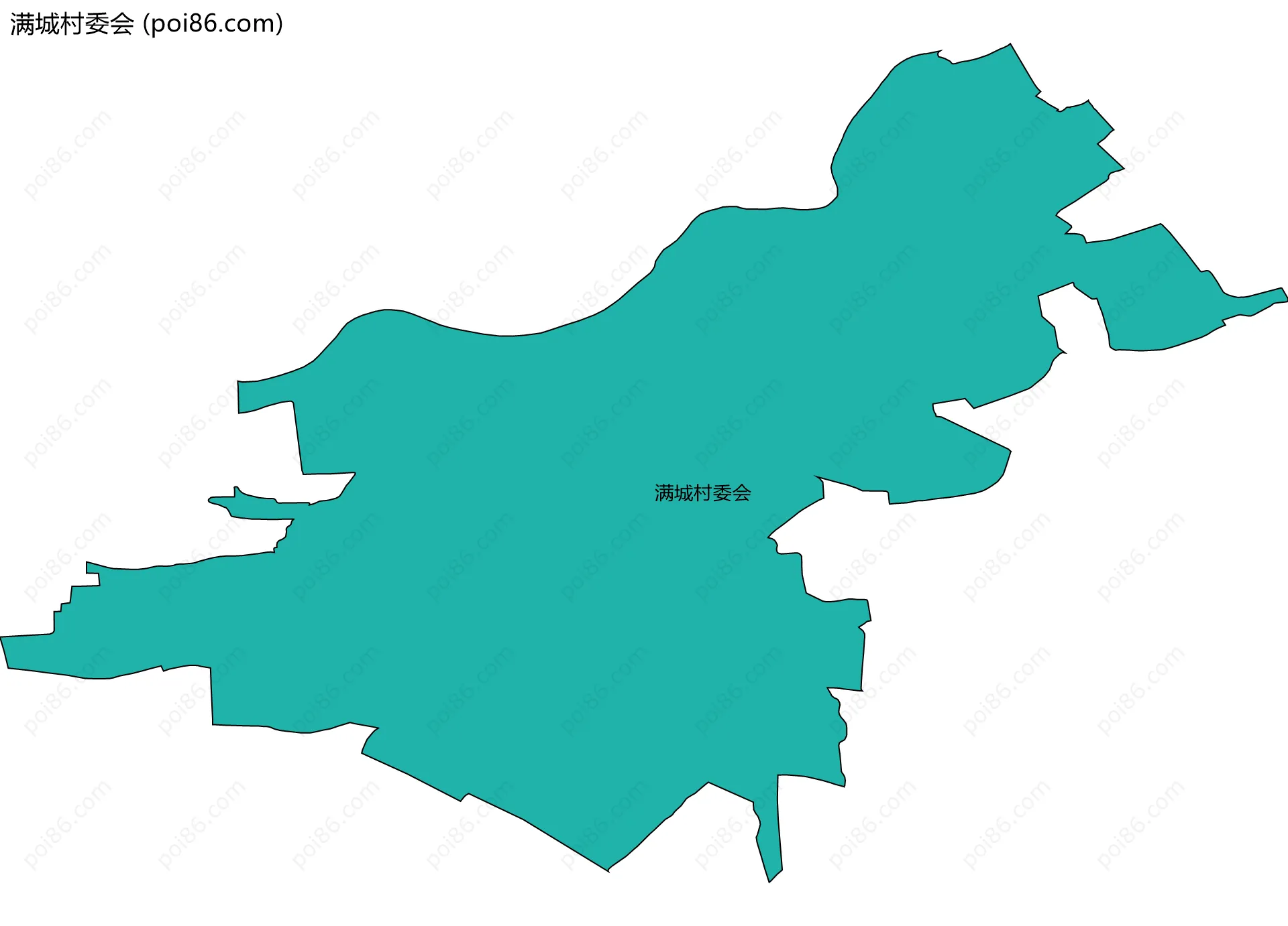 满城村委会边界地图