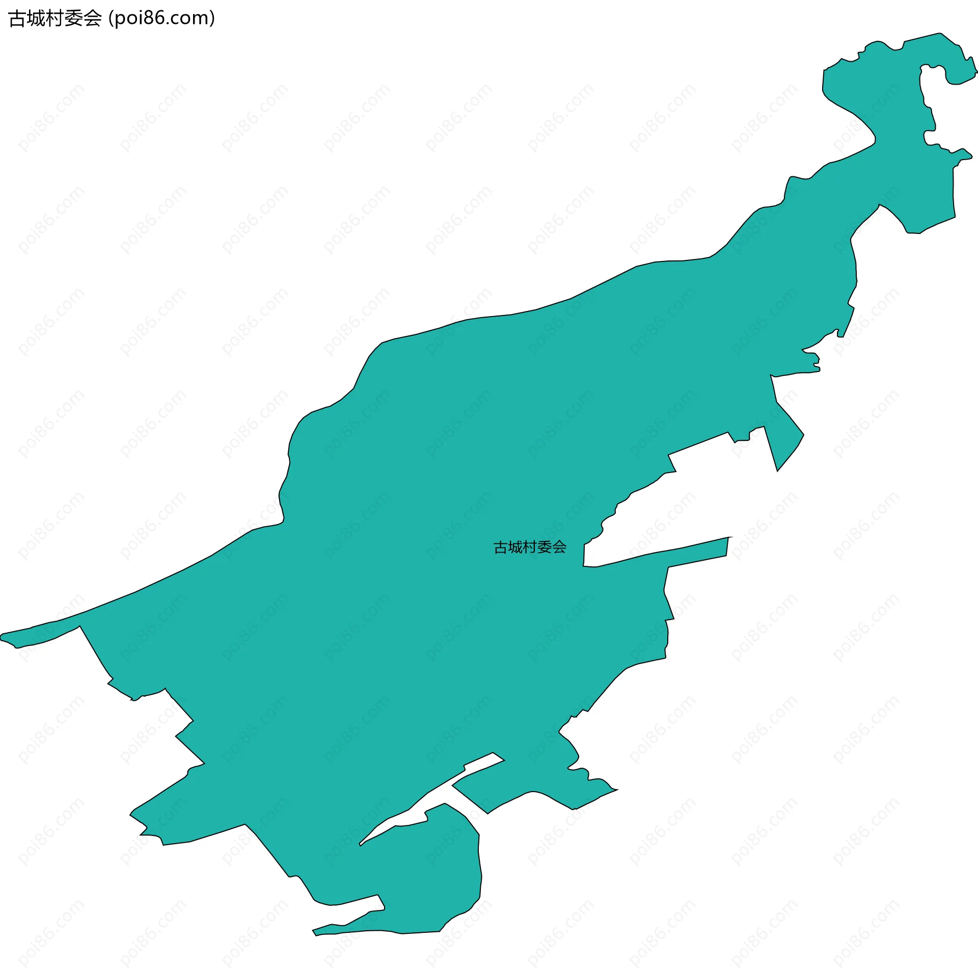 古城村委会边界地图