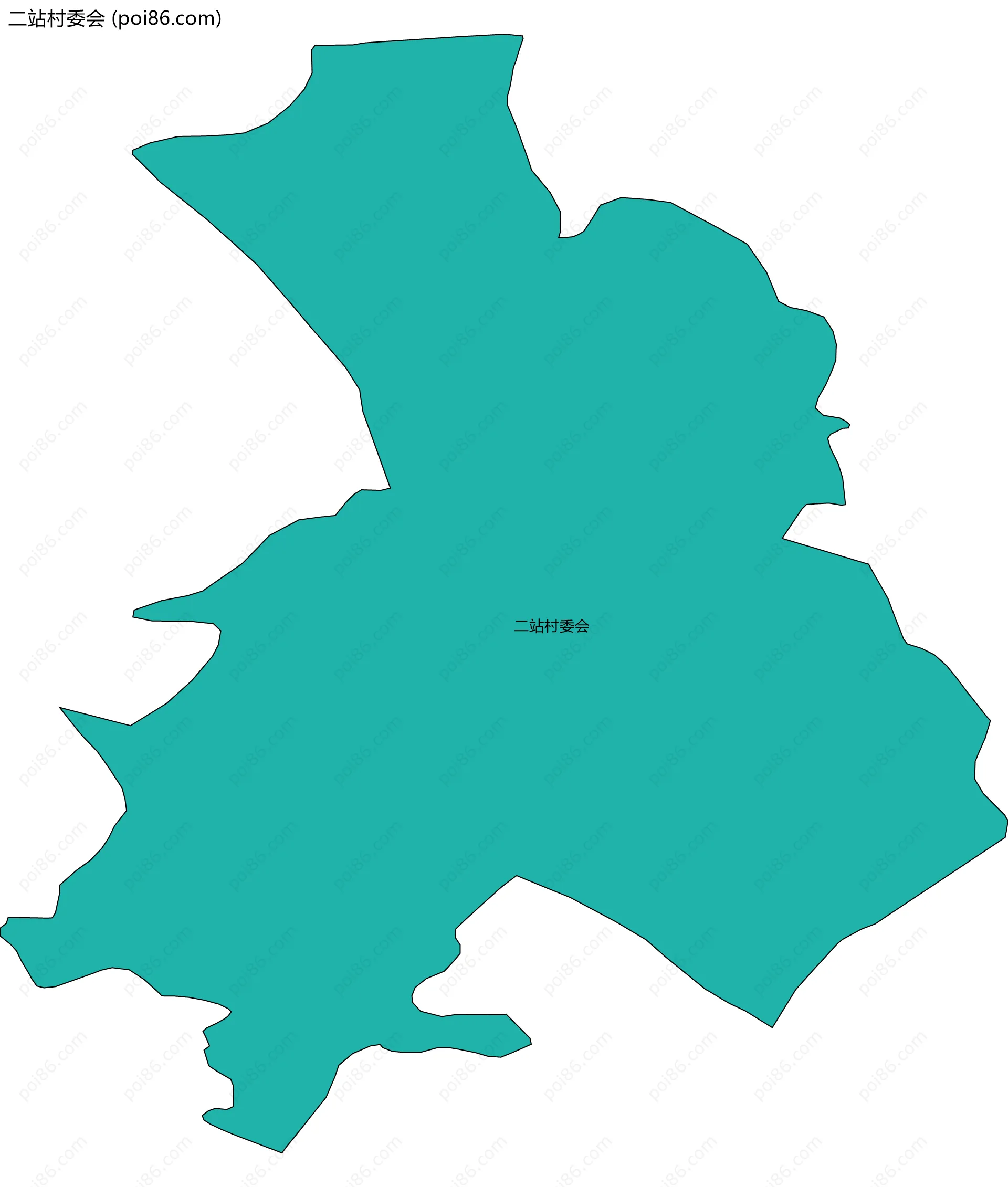 二站村委会边界地图