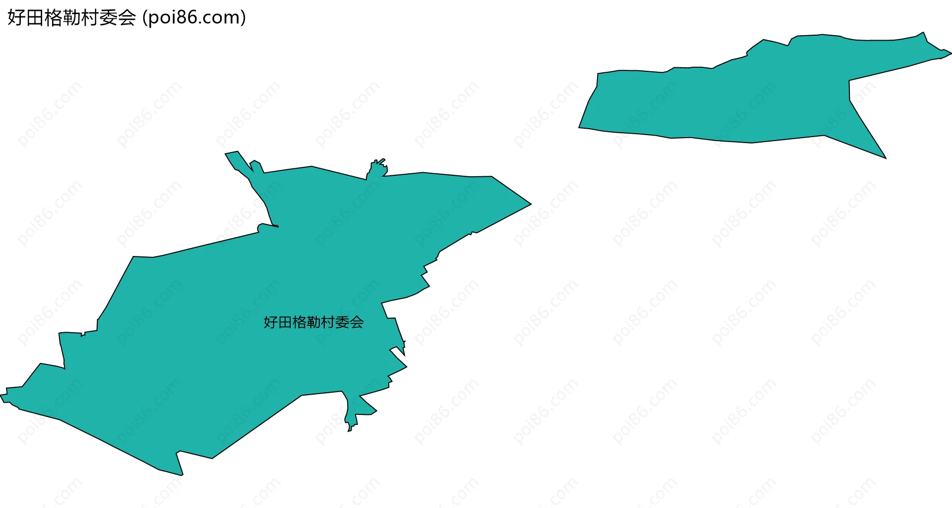 好田格勒村委会边界地图