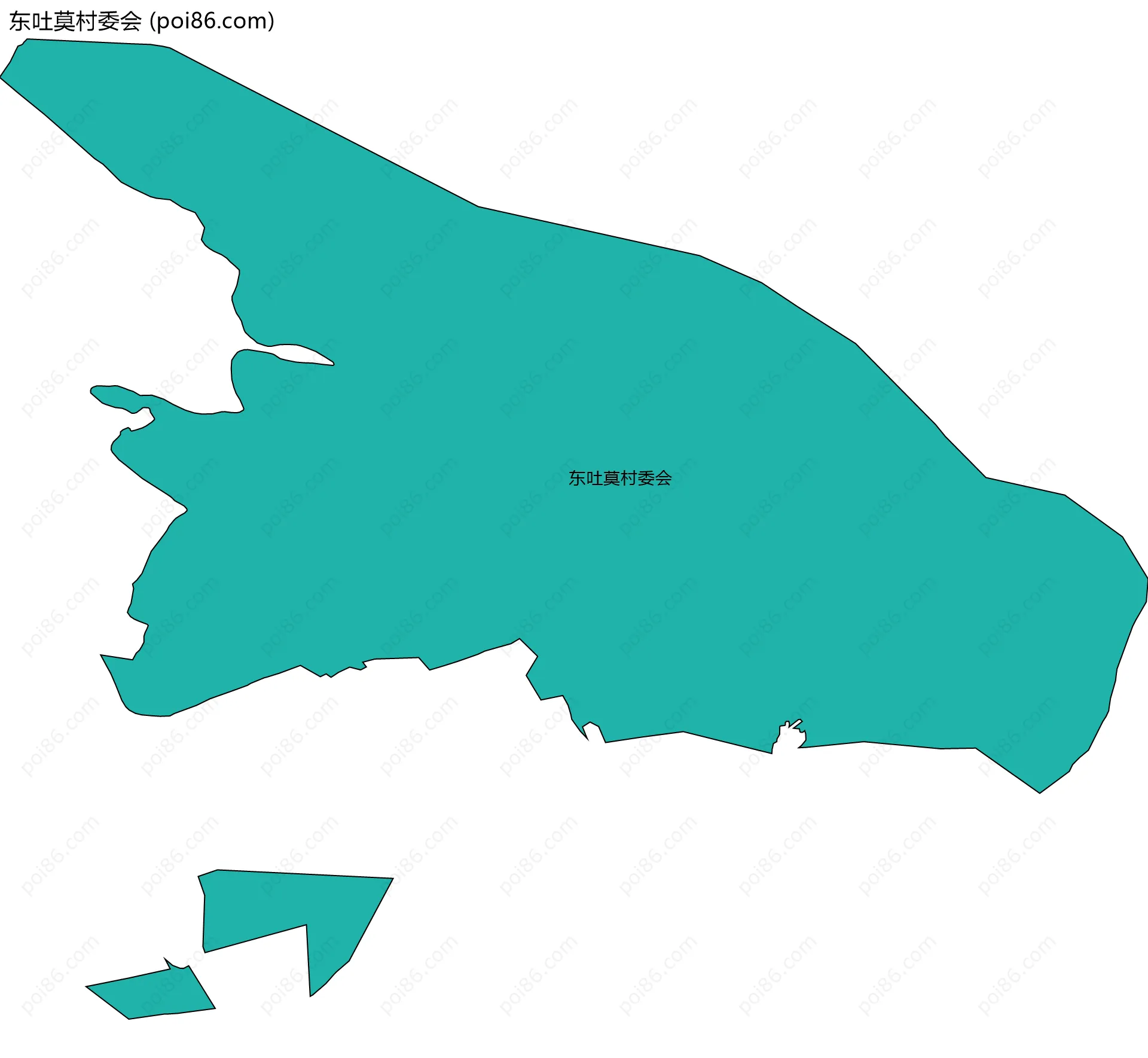 东吐莫村委会边界地图