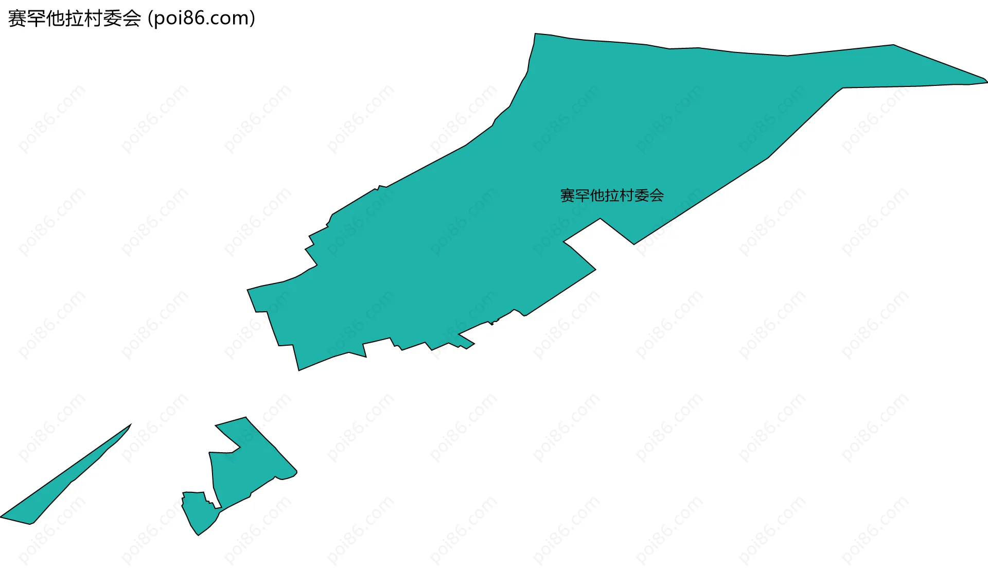 赛罕他拉村委会边界地图