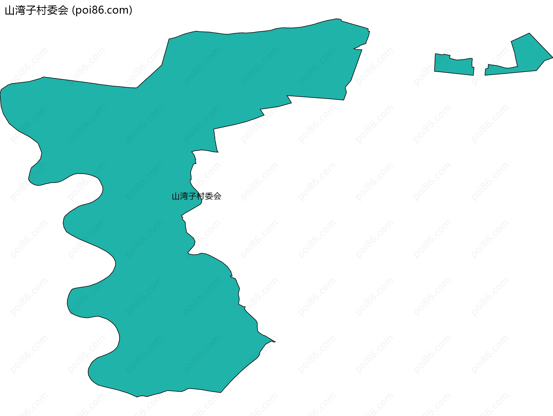 山湾子村委会边界地图