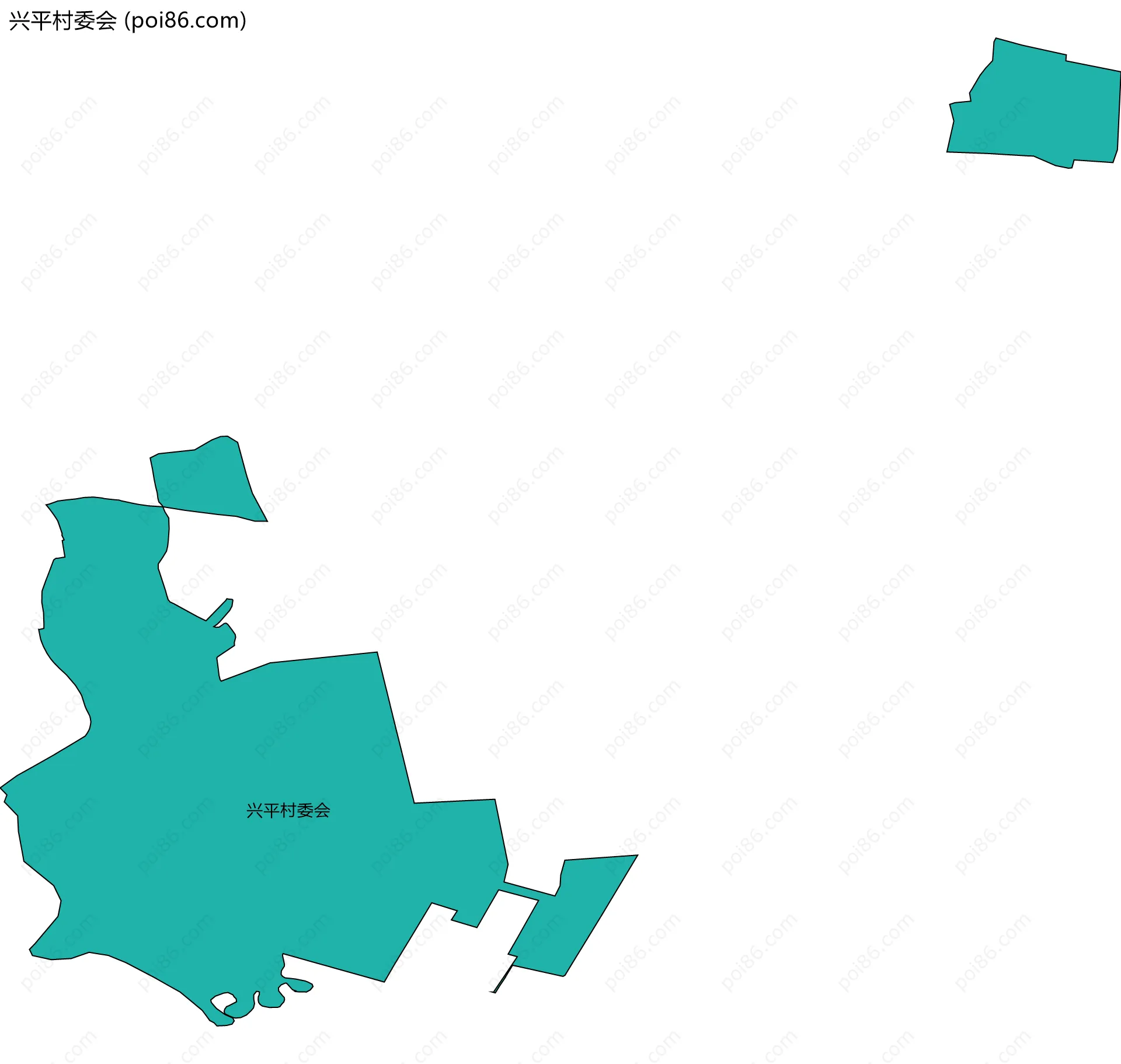 兴平村委会边界地图