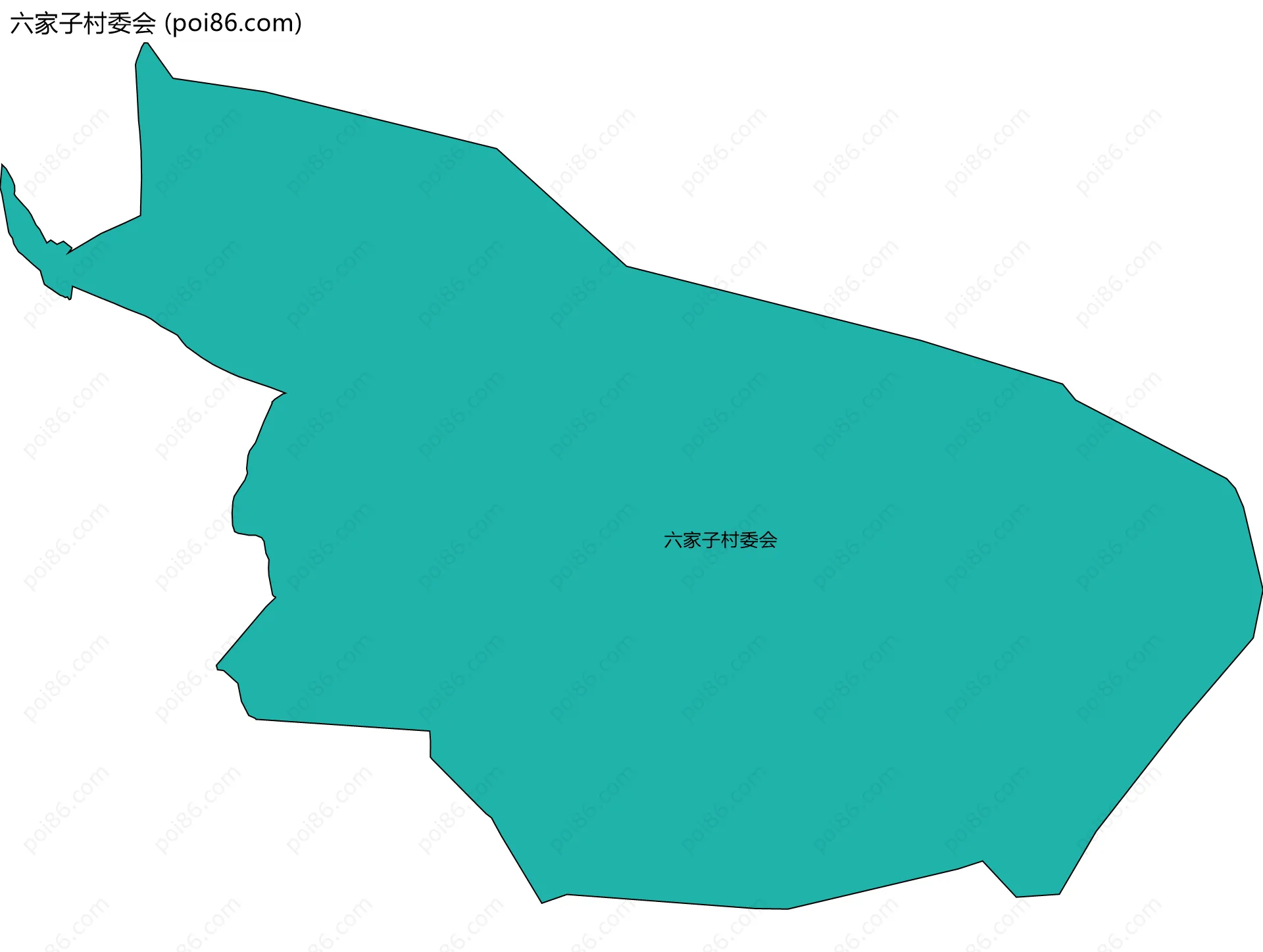 六家子村委会边界地图