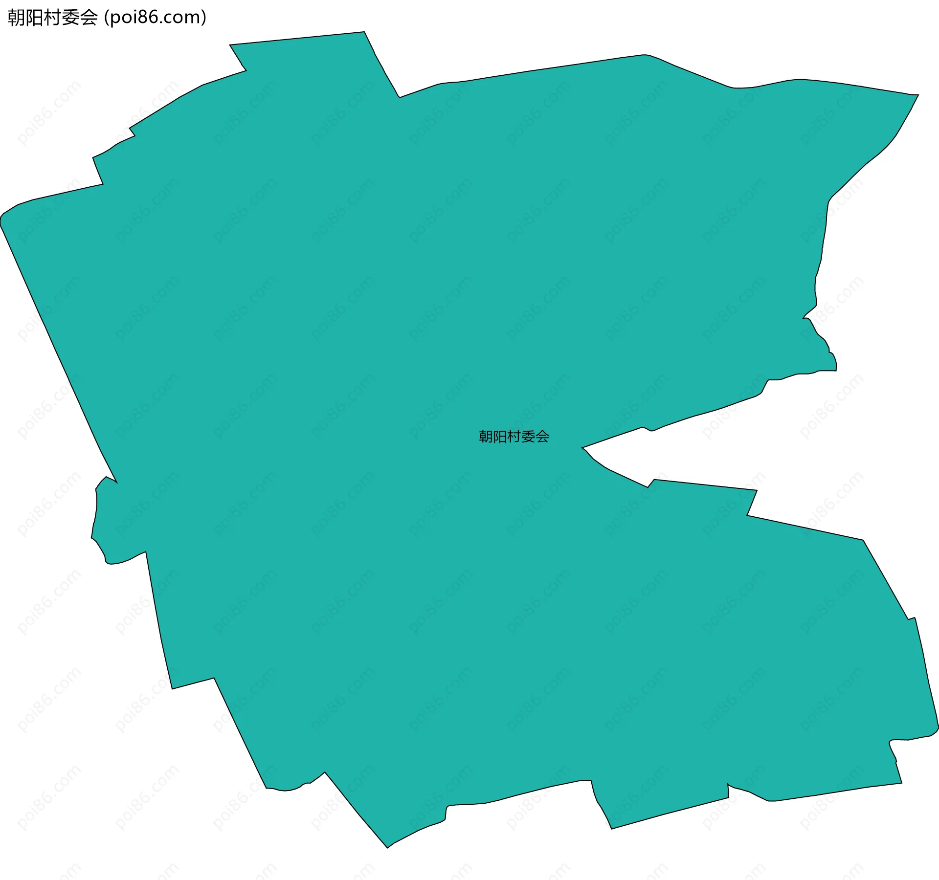 朝阳村委会边界地图