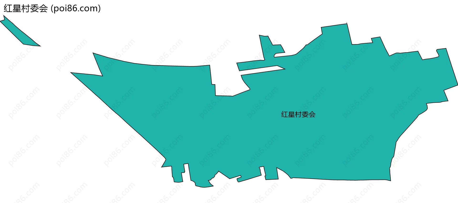 红星村委会边界地图