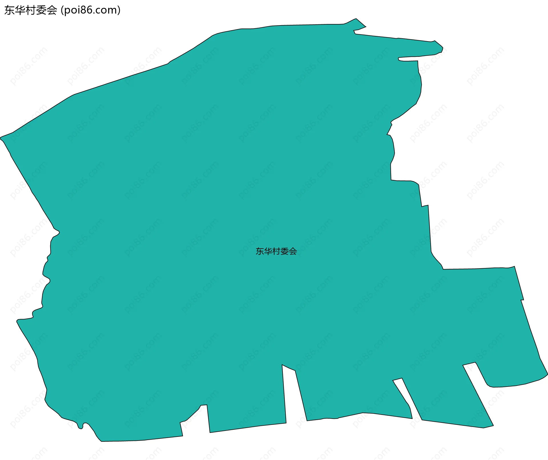东华村委会边界地图