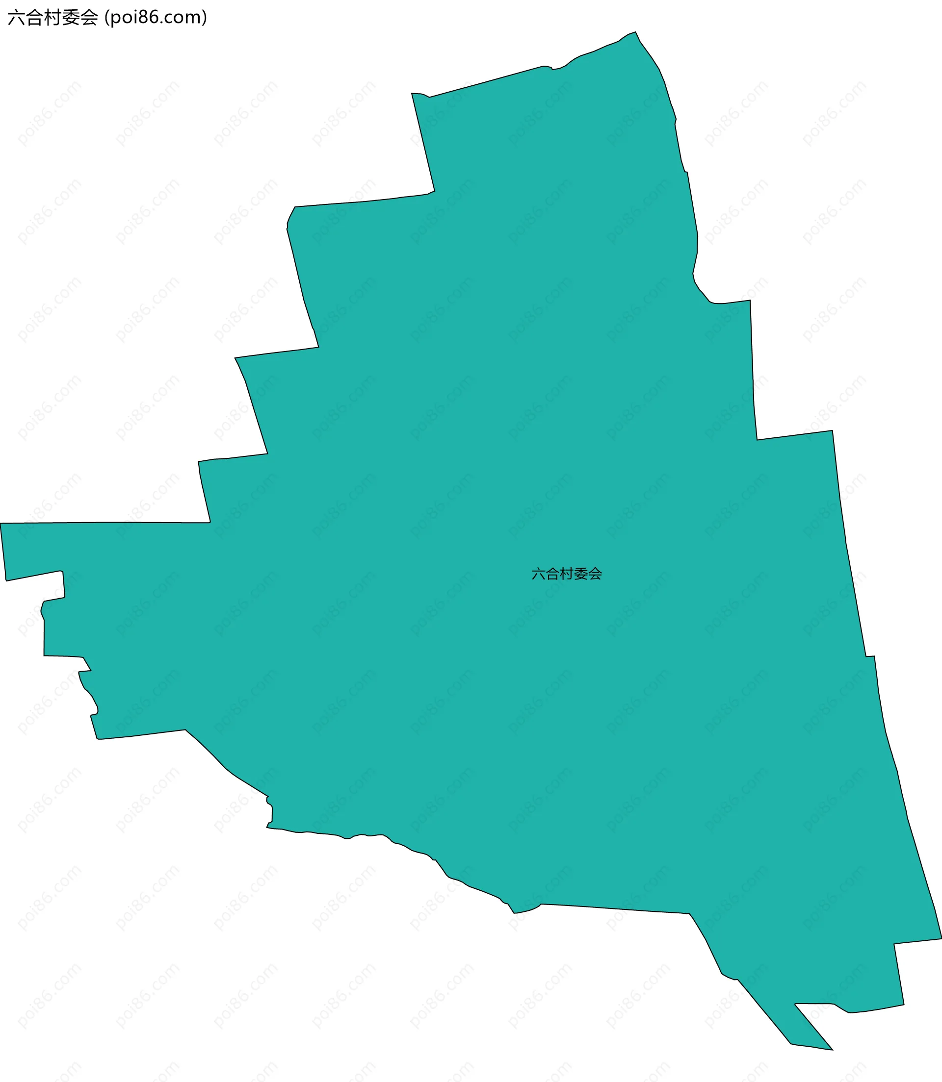六合村委会边界地图