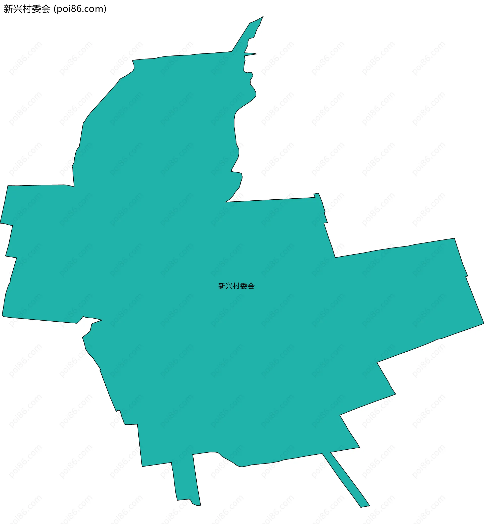 新兴村委会边界地图