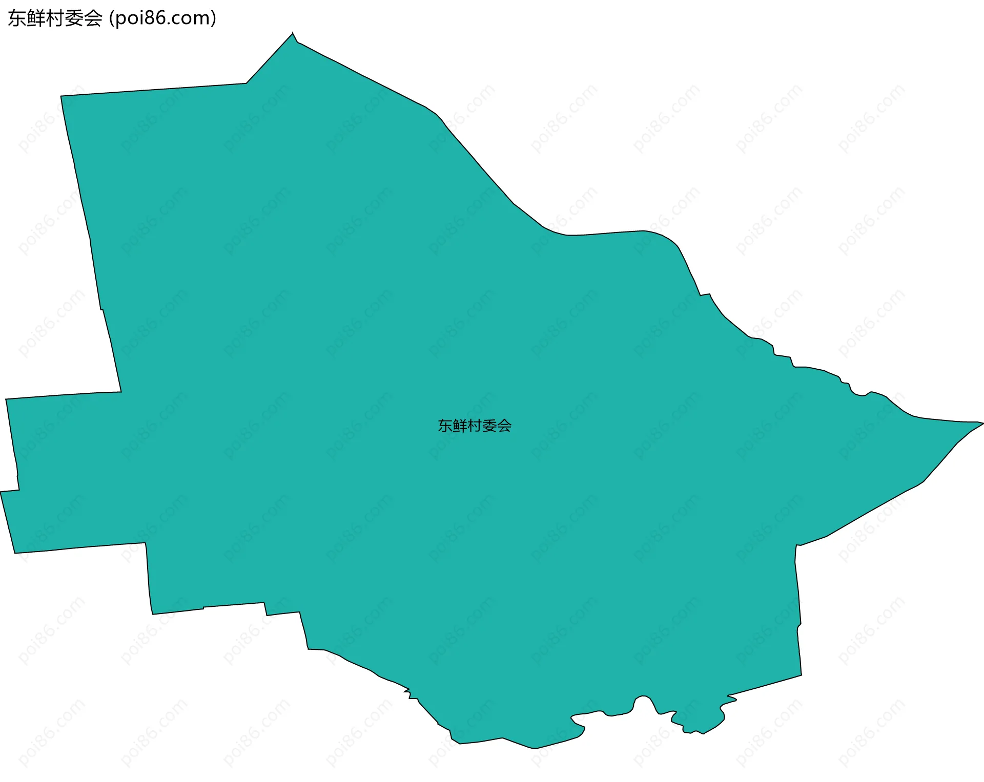东鲜村委会边界地图