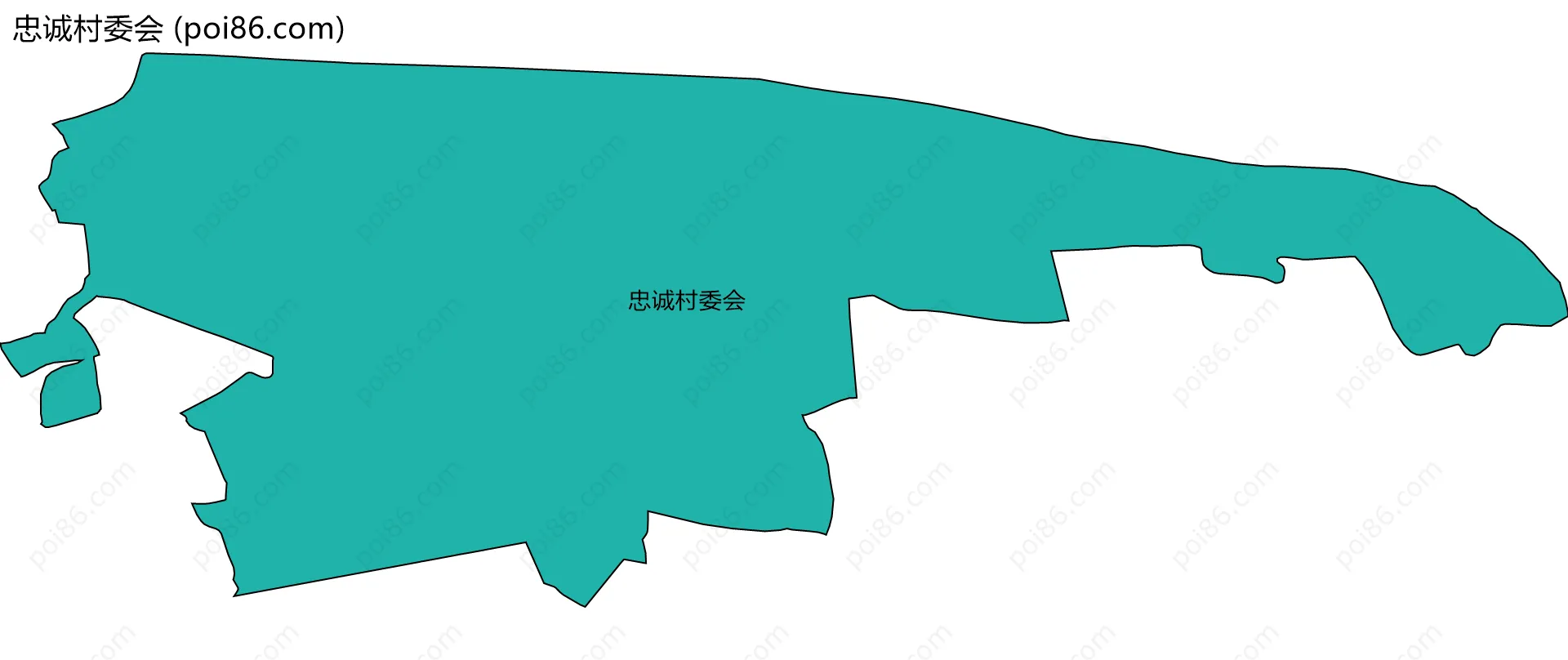 忠诚村委会边界地图