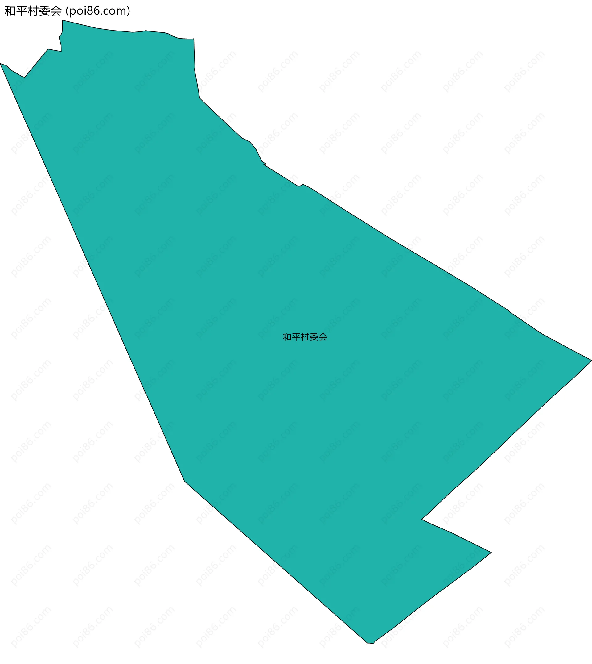 和平村委会边界地图