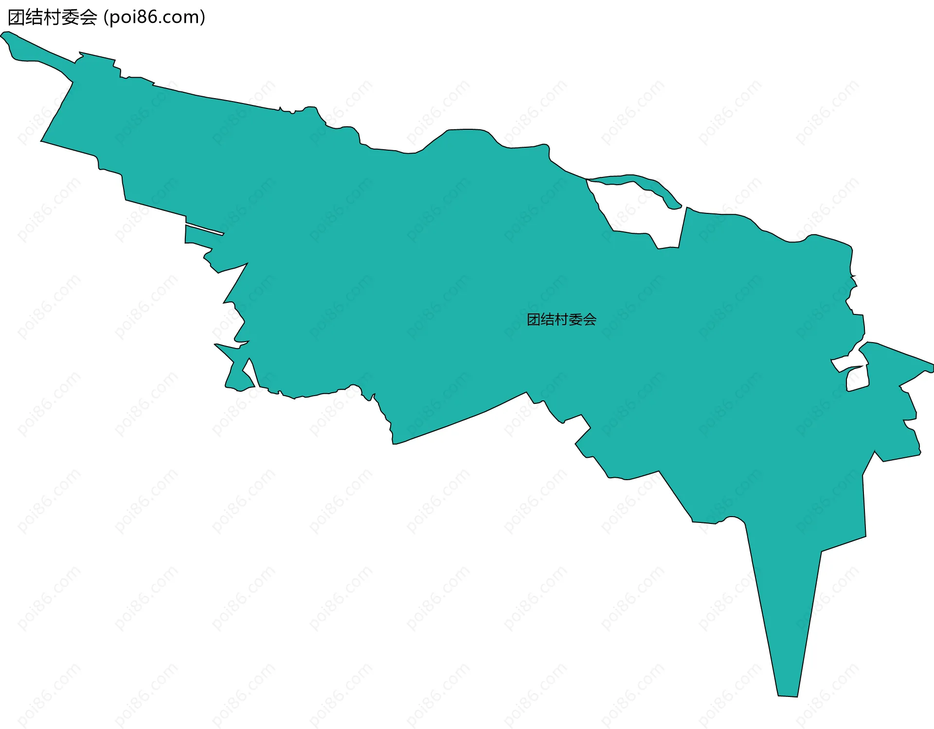 团结村委会边界地图