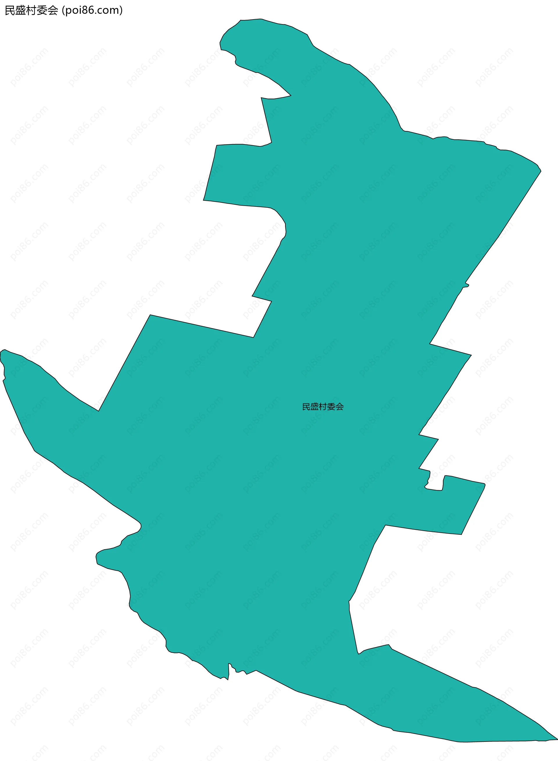 民盛村委会边界地图