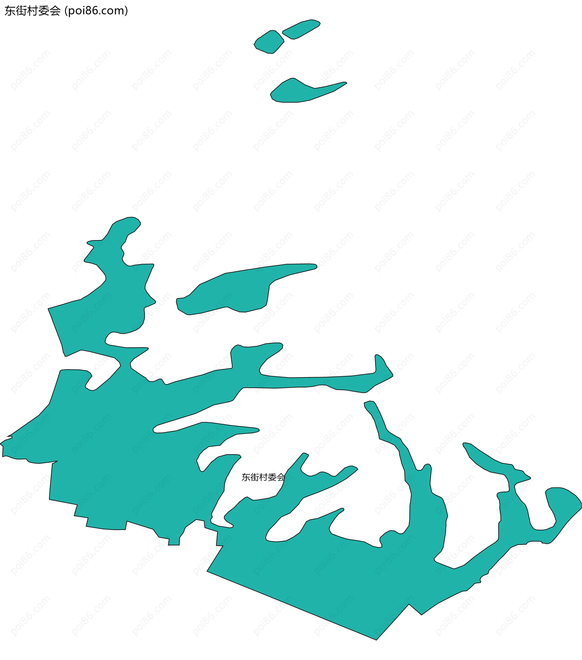 东街村委会边界地图