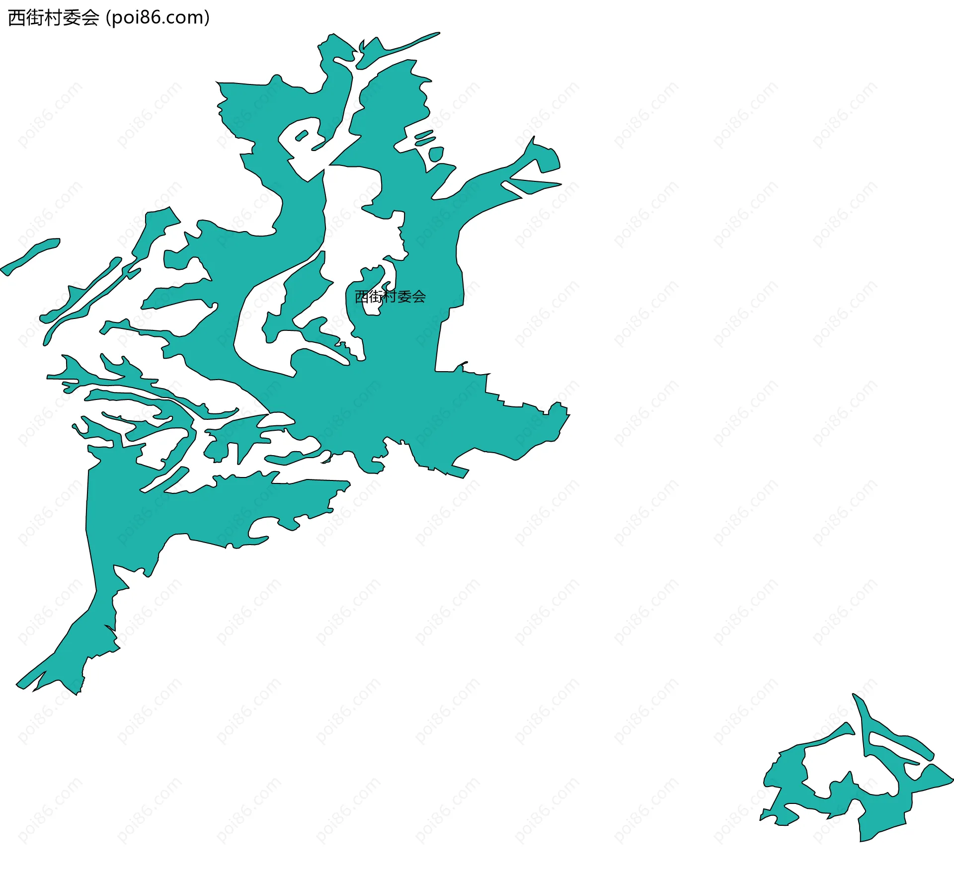 西街村委会边界地图
