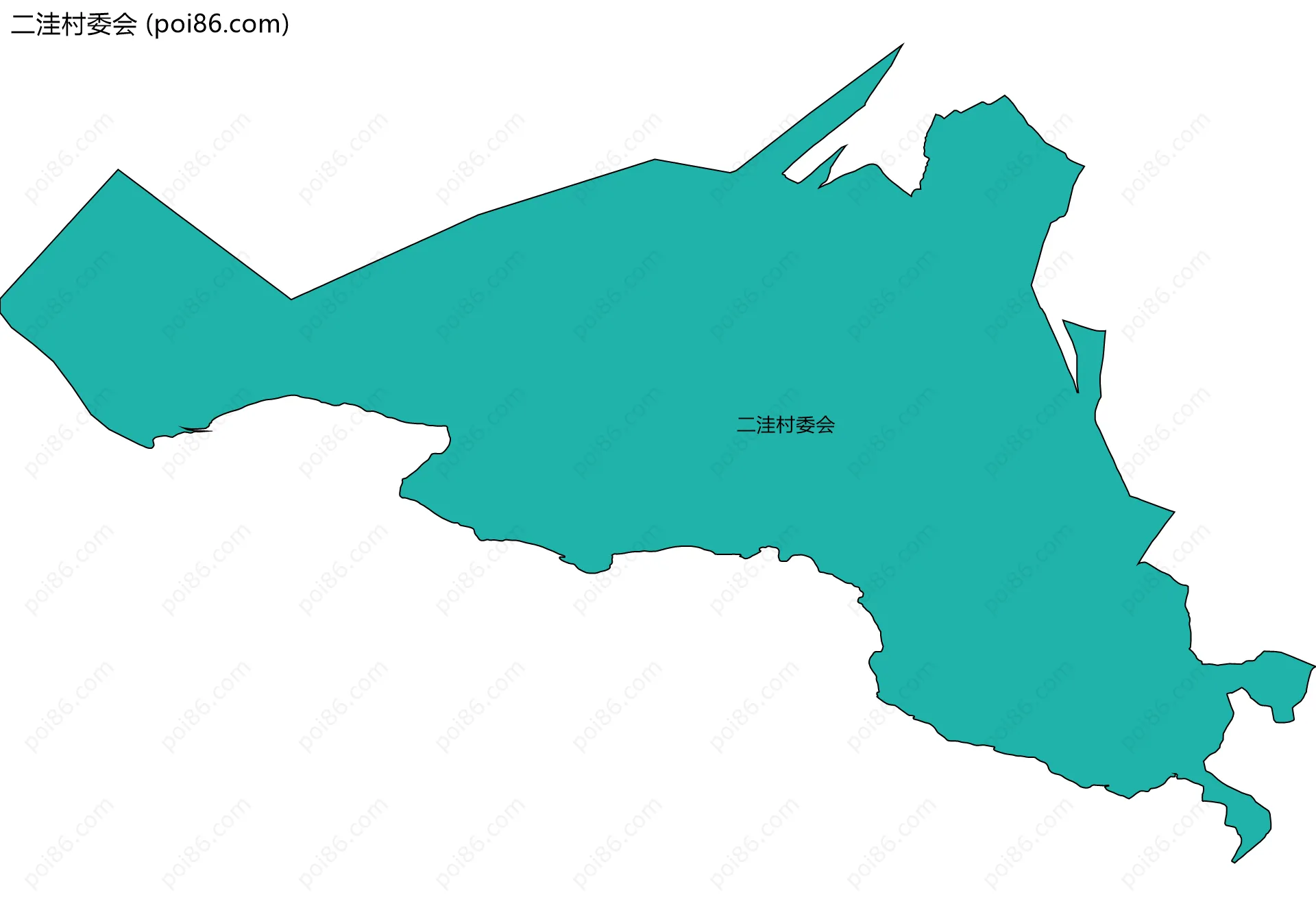 二洼村委会边界地图