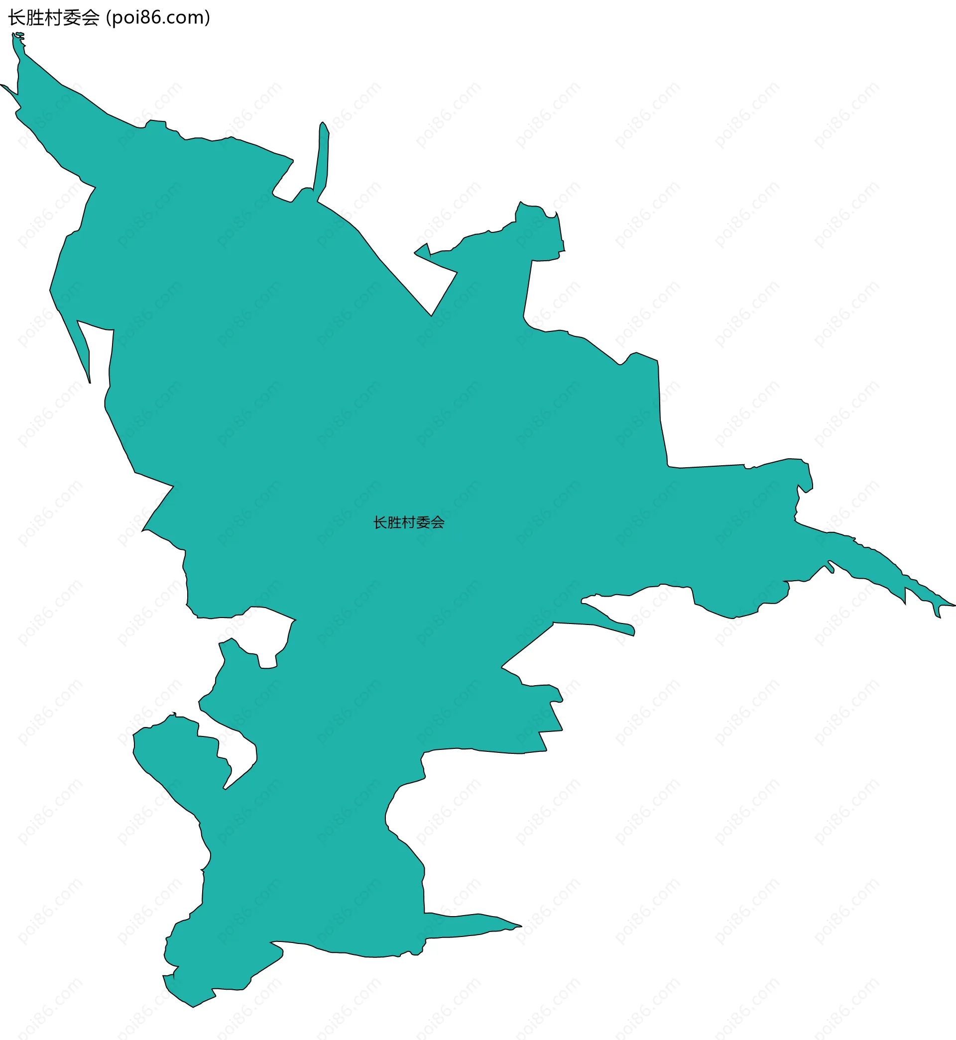 长胜村委会边界地图